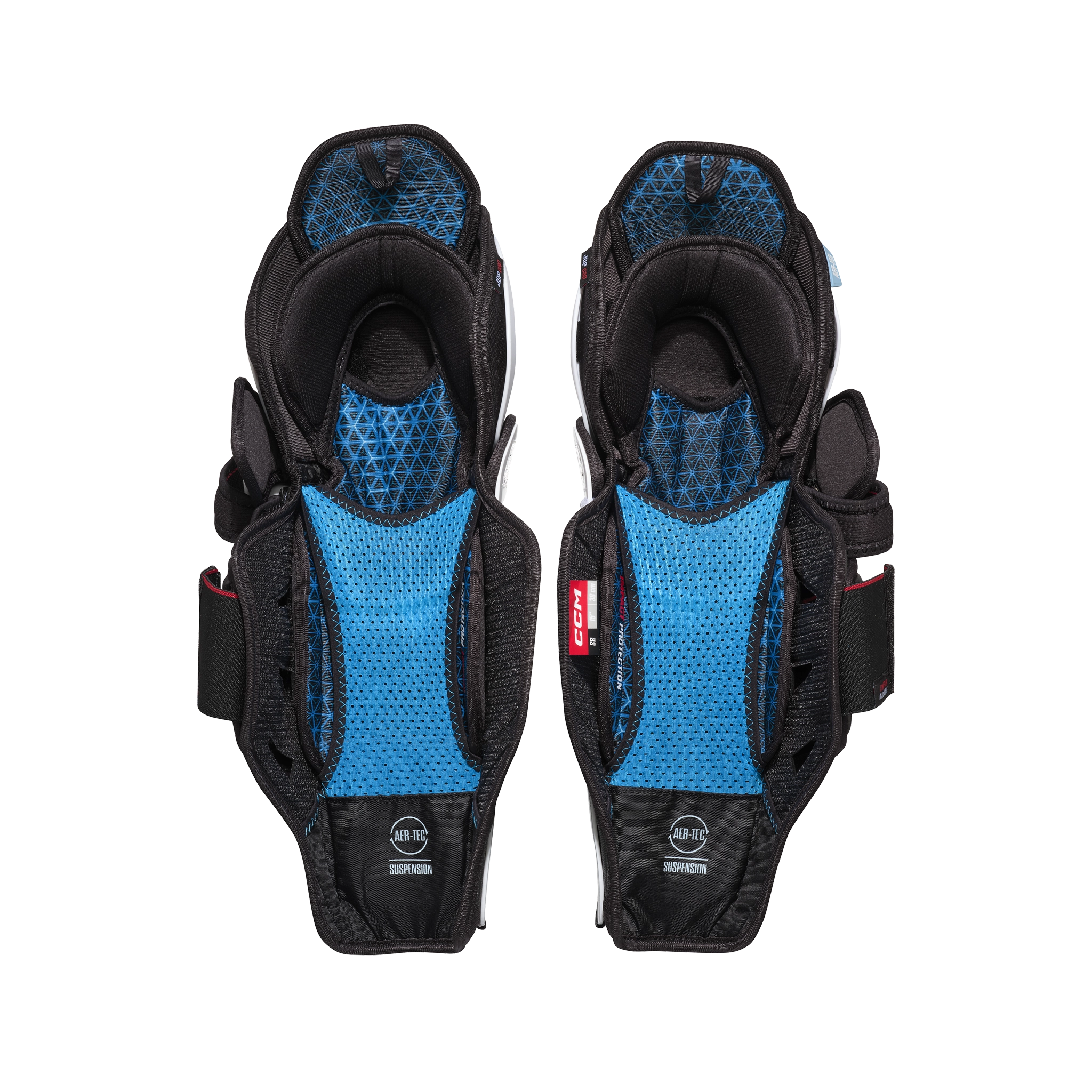 CCM JetSpeed FT8 Pro Hockey Shin Guards for Junior Players - Lightweight & Protective Gear for Ice Hockey Practice & Games