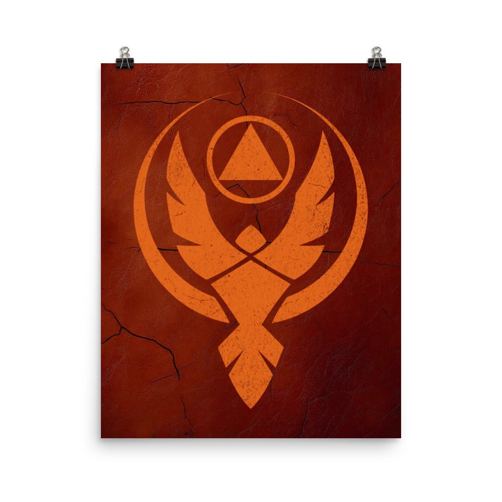 Phoenix Reborn Poster - Red Ember Edition | Wall Art Decor for Living Room, Bedroom & Office | Inspirational Home Decor Gift