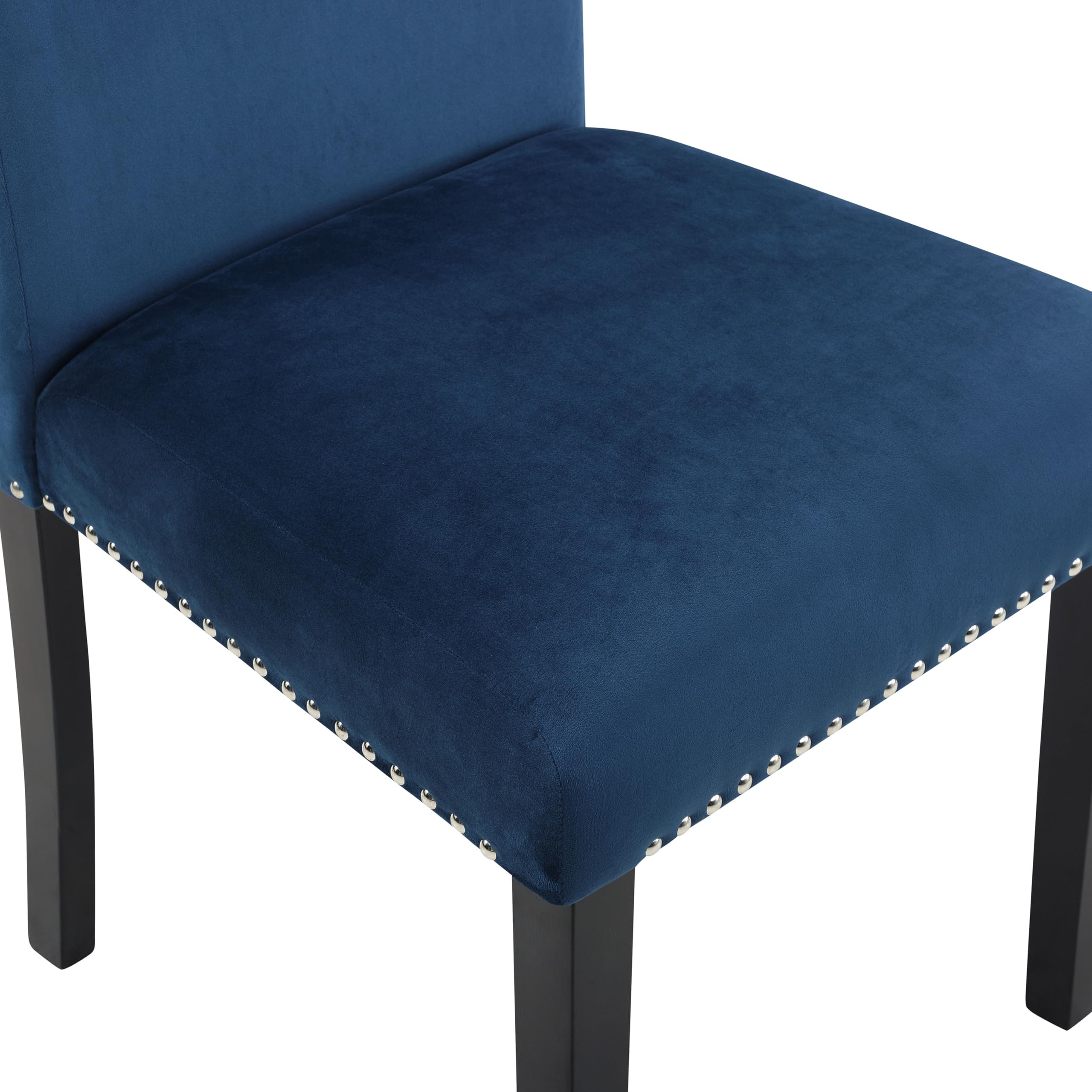 Celeste Blue Velvet Upholstered Dining Chairs Set of 2 - Modern Classic Furniture for Dining Room, Kitchen, Breakfast Nook & Home Decor