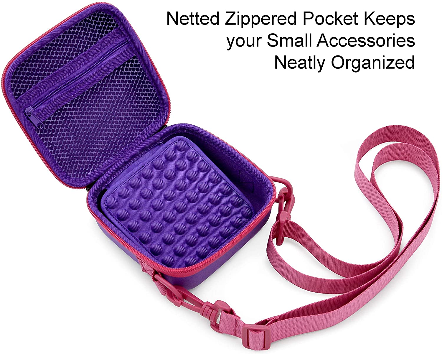 CASEMATIX Purple Travel Case with Strap for Cool Maker Shimmer Me Body Art - Glitter Tattoo Roller & Refill Storage Organizer | Perfect for Travel, Parties & Kids' Arts & Crafts