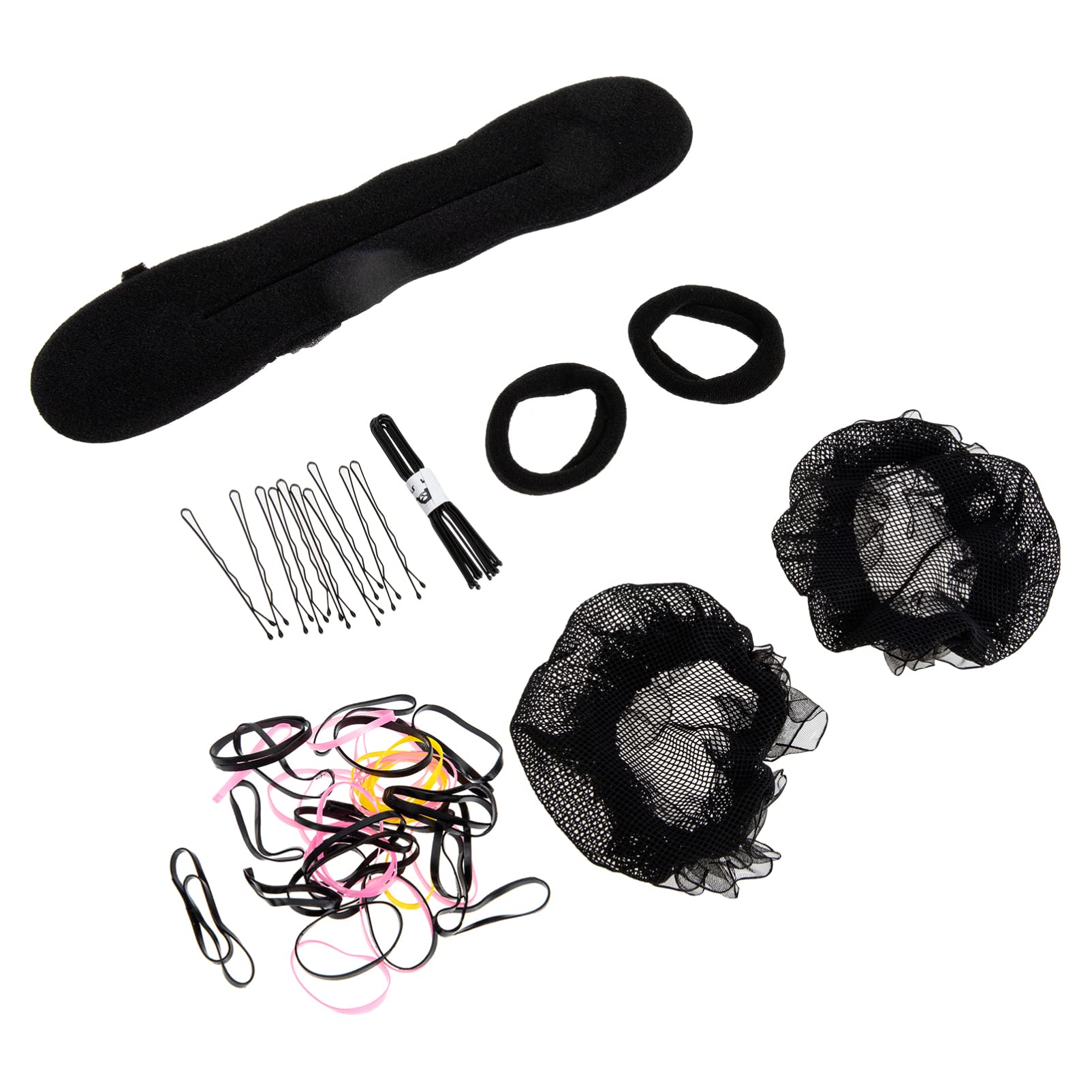 TOGEVAL Women's Invisible Bun Maker Set - Black Lace Donut Hair Shaper for Ballet, Nurse, Dancer | Hair Accessories for Sleeping, Work & Hairstyling | Perfect for Ponytails, Buns & Updos
