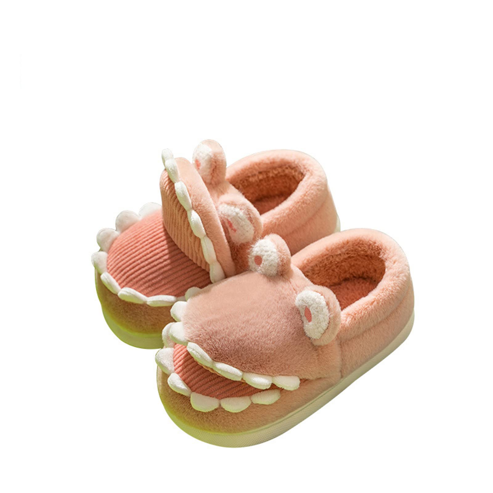 Cozy Animal Crocodile Slippers for Toddlers - Warm Winter Indoor House Shoes for Boys & Girls (Pink, 2 Pairs) | Perfect Christmas Gifts & Birthday Presents for Kids