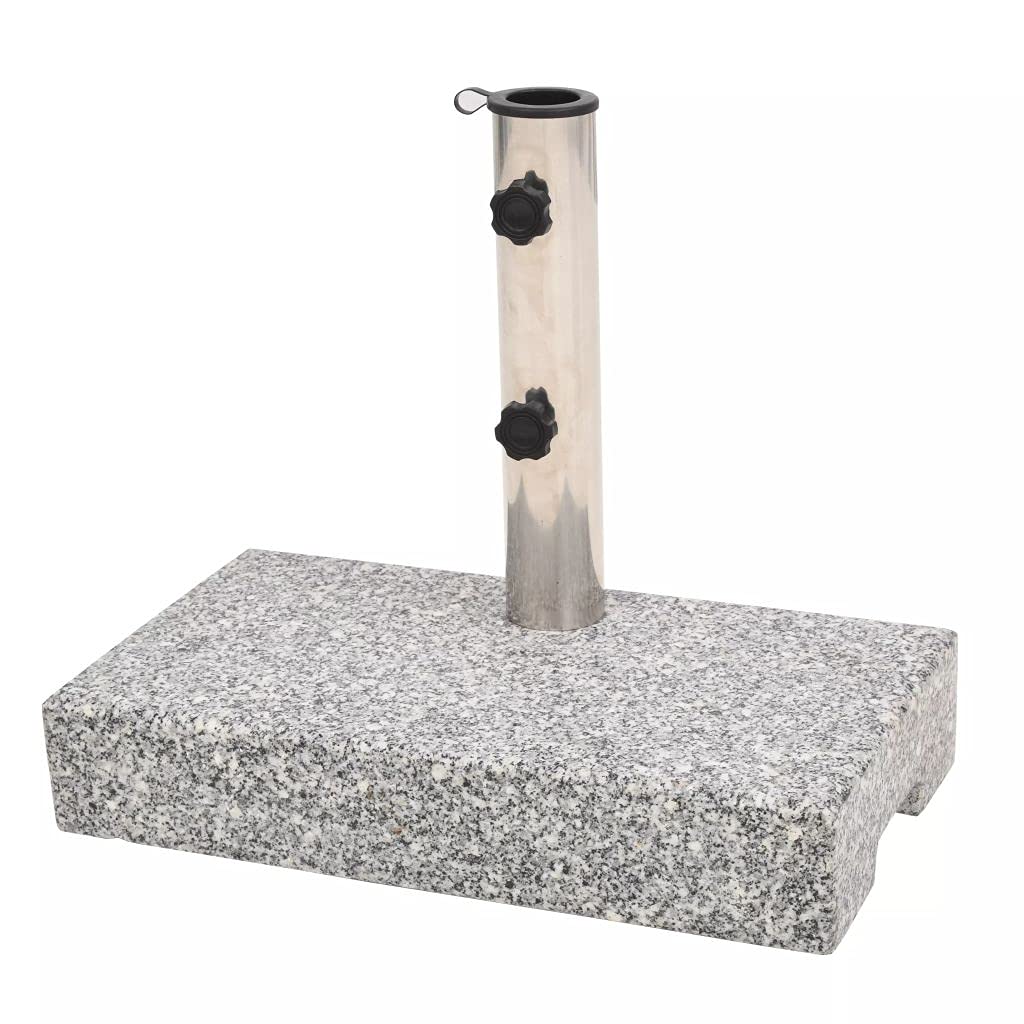 Heavy Duty Granite Parasol Base - 55.1 lb Weatherproof Rectangular Umbrella Stand for Outdoor Market Umbrellas | Perfect for Patio, Garden, Deck & Backyard Use