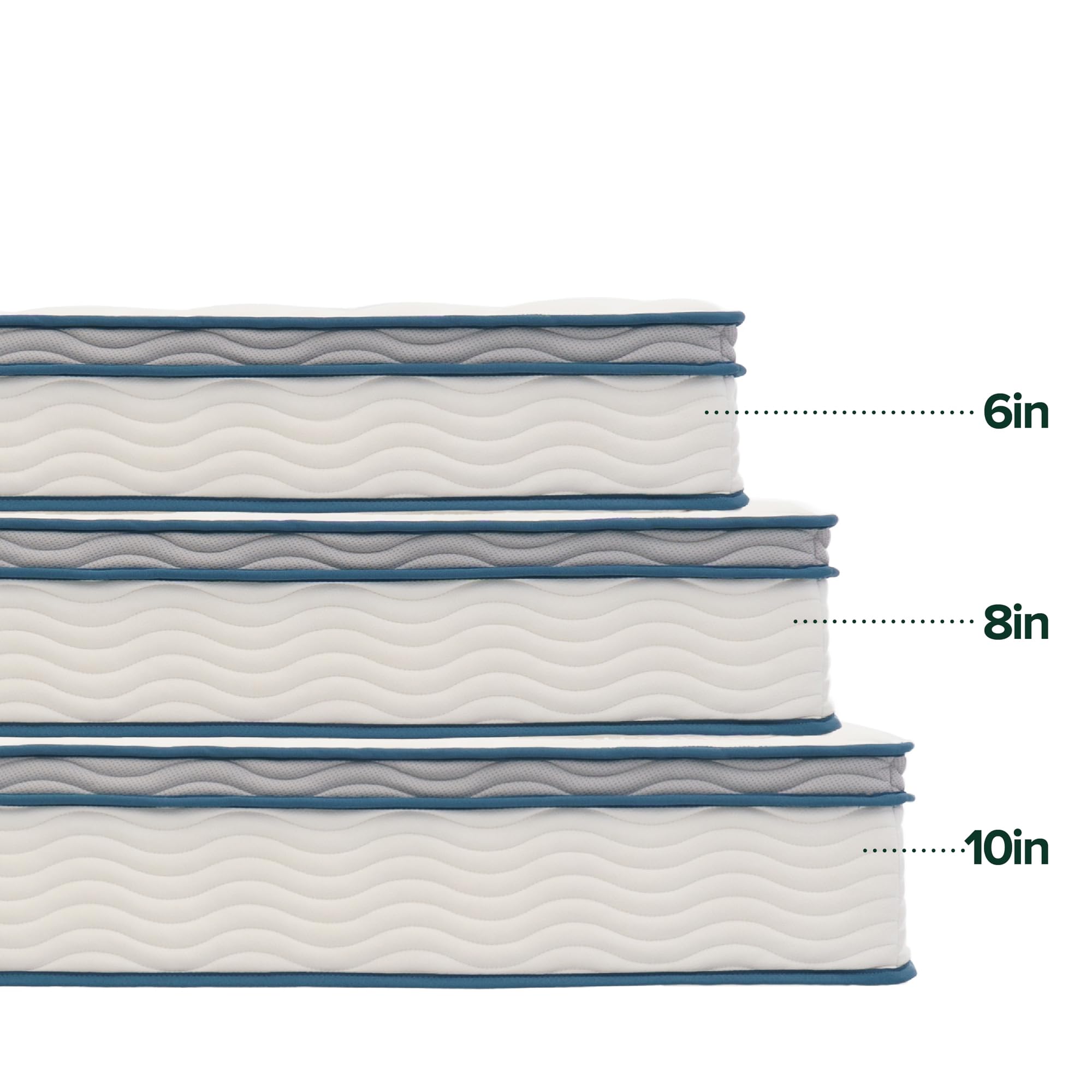 ZINUS 8 Inch Spring Sensation Hybrid Mattress - Queen Size, Fiberglass Free, Medium Firm Support, CertiPUR-US Certified Foam & Fabric, Mattress in a Box - Perfect for Bedrooms, Guest Rooms & Small Spaces