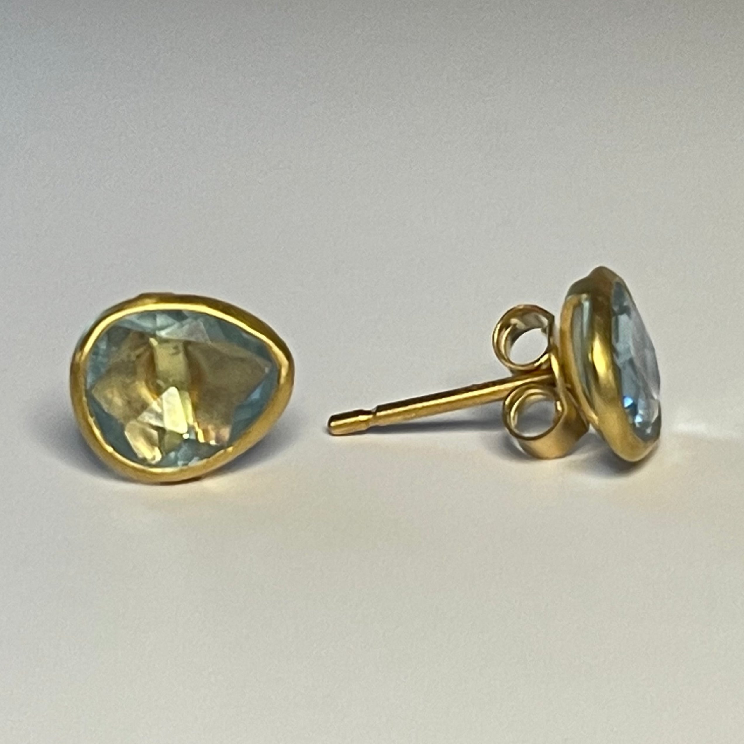 Aquamarine Classic Stud Earrings for Women - March Birthstone Jewelry Gift for Her - Perfect for Weddings, Parties & Everyday Wear