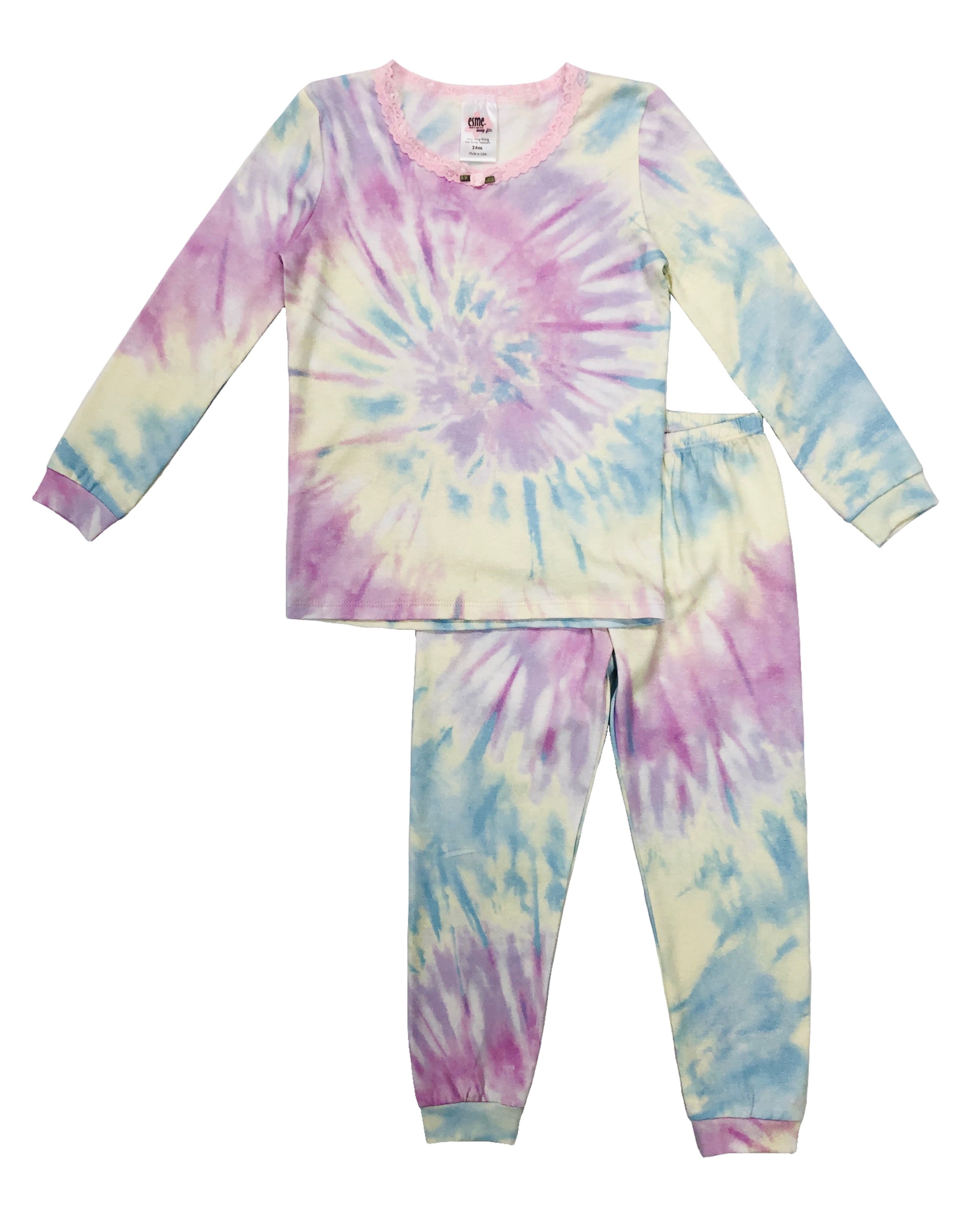 Shimmer Tie Dye Full Length Outfit Set for Women | Trendy Matching Two Piece Set | Perfect for Yoga, Beach, and Casual Wear