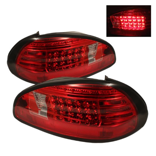 Spyder 5007162 LED Tail Lights for 1997-2003 Pontiac Grand Prix - Red & Clear Smoke Lens - Easy Installation & Bright Visibility - Perfect for Night Driving & Car Customization