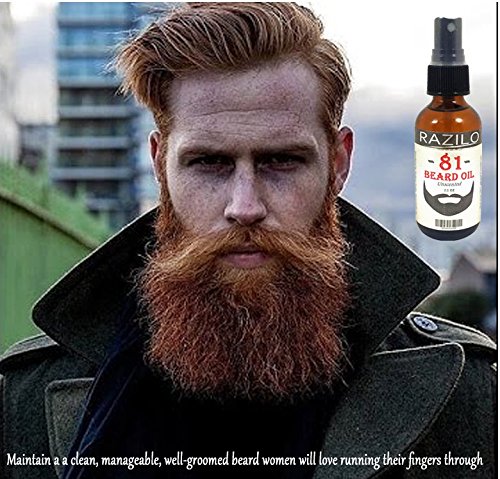 81 Unscented Beard Spray Oil - Leave-in Conditioner for Beard & Mustache with Premium Essential Oils | Promotes Healthy Facial Hair Growth & Softens Skin | 2.1oz | Ideal for Daily Grooming & Men's Skincare Routine