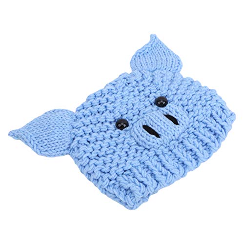 Soft Crochet Baby Hat for Newborns & Infants - Breathable, Skin-Friendly & Durable Photography Hat for Boys & Girls - Perfect for Newborn Photos, Baby Showers & Outdoor Protection (Blue)