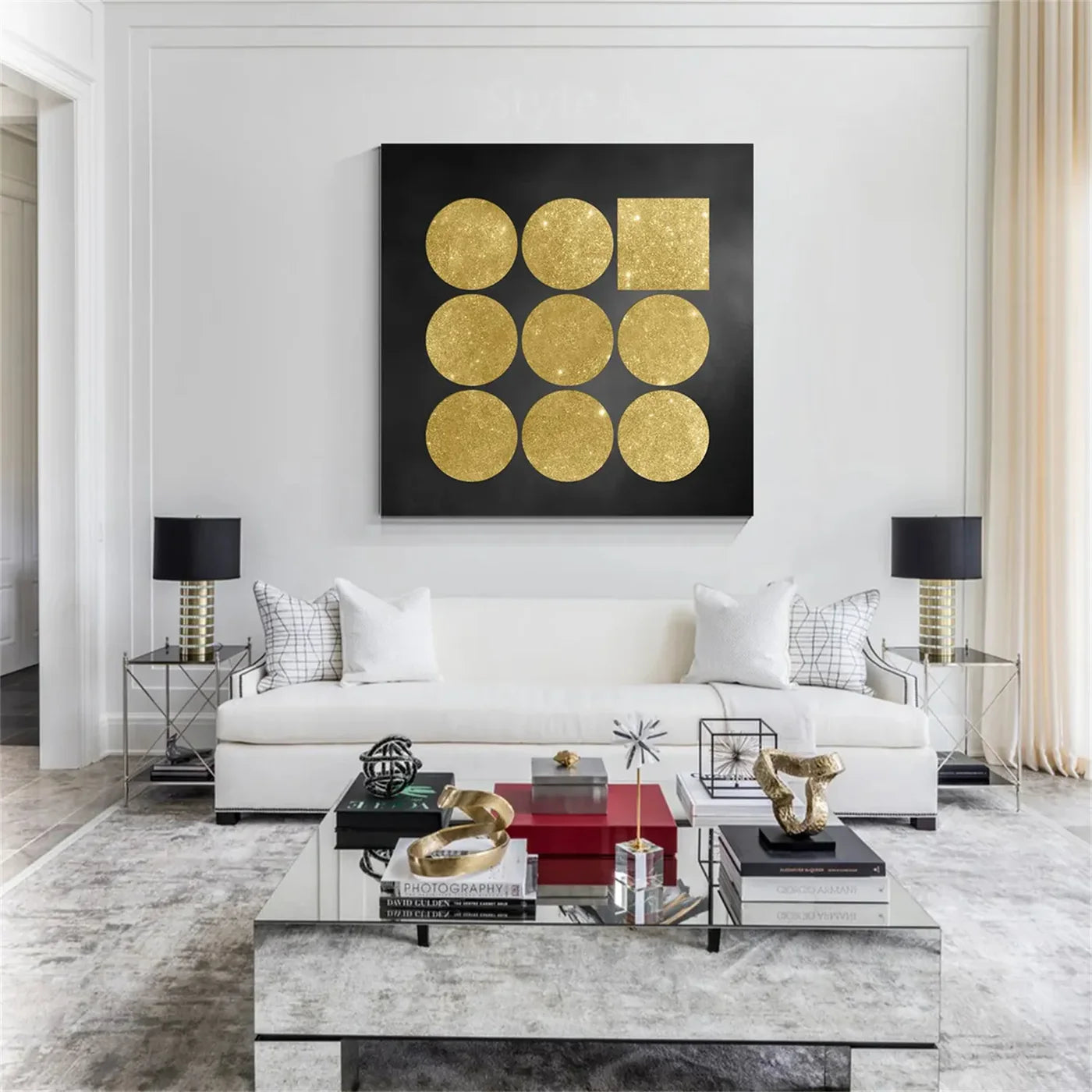 Abstract Painting #AB 242 - Modern Wall Art for Home & Office Decor | Handmade Canvas Artwork for Living Room, Bedroom & Workspace