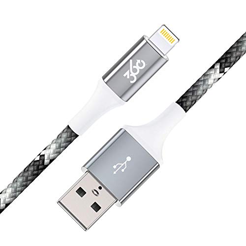 Premium 8ft Braided Lightning Cable - MFi Certified Fast Charging Cord for iPhone & iPad | Durable Steel Connector, Tangle-Free Design | Perfect for Home, Office & Travel