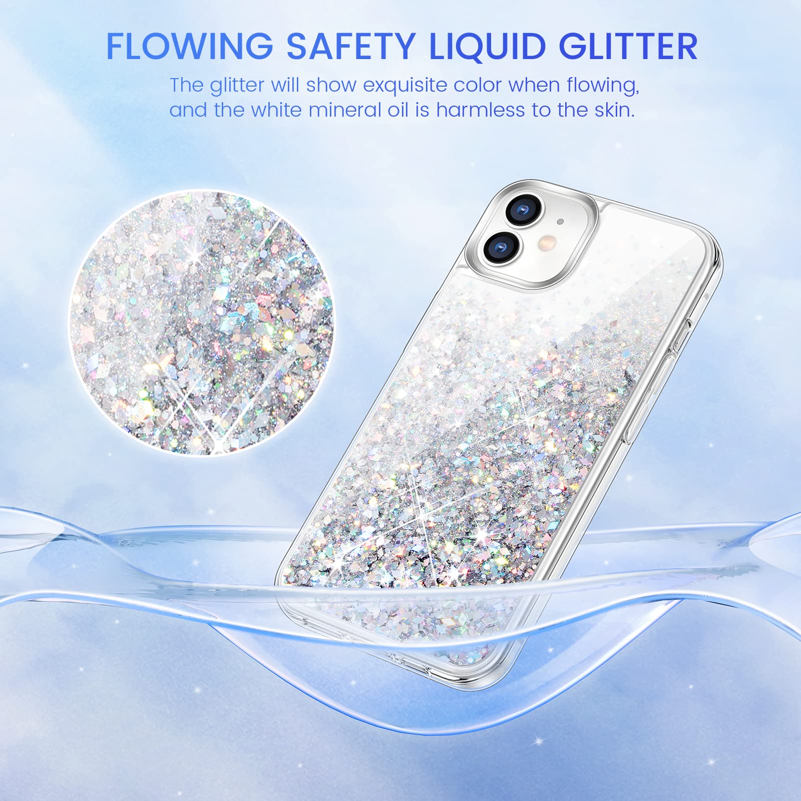 Sparkly Glitter Phone Case for iPhone 12 & iPhone 12 Pro (6.1