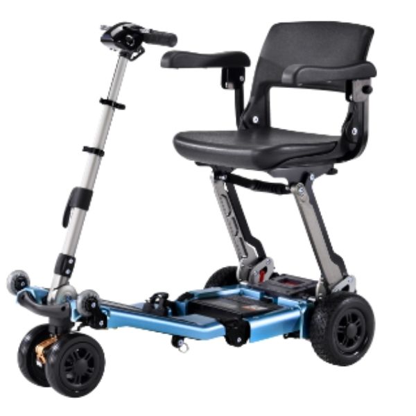 FreeRider USA Luggie Super Plus 3 Folding Mobility Scooter - Lightweight & Portable Electric Scooter for Seniors & Adults - Perfect for Travel, Shopping & Outdoor Adventures
