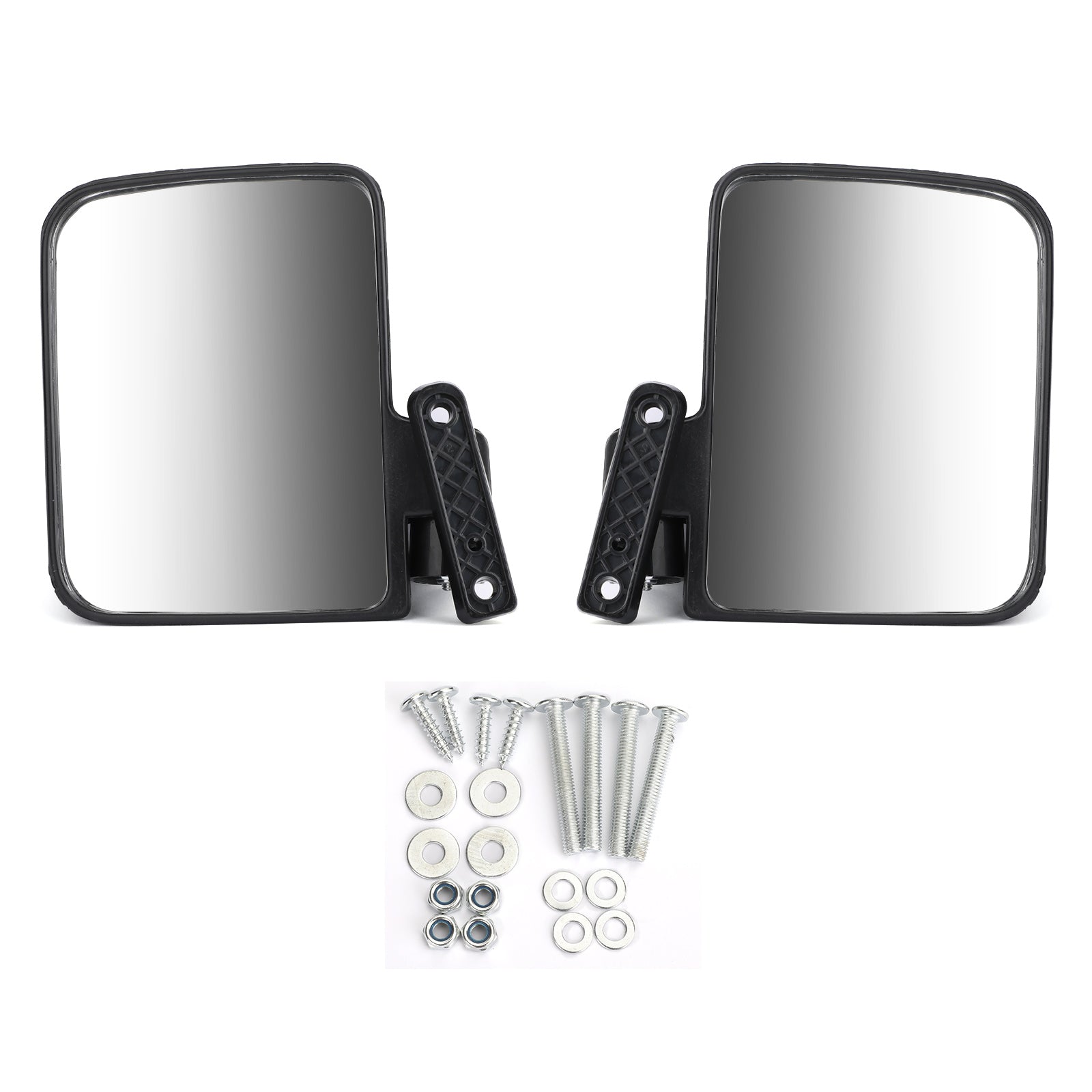 1 Pair Golf Cart Side Mirrors - Universal Rear View Mirrors Fit Club Car, EZ GO & Yamaha Carts | Durable & Adjustable for Enhanced Safety & Visibility on Golf Courses & Neighborhood Streets