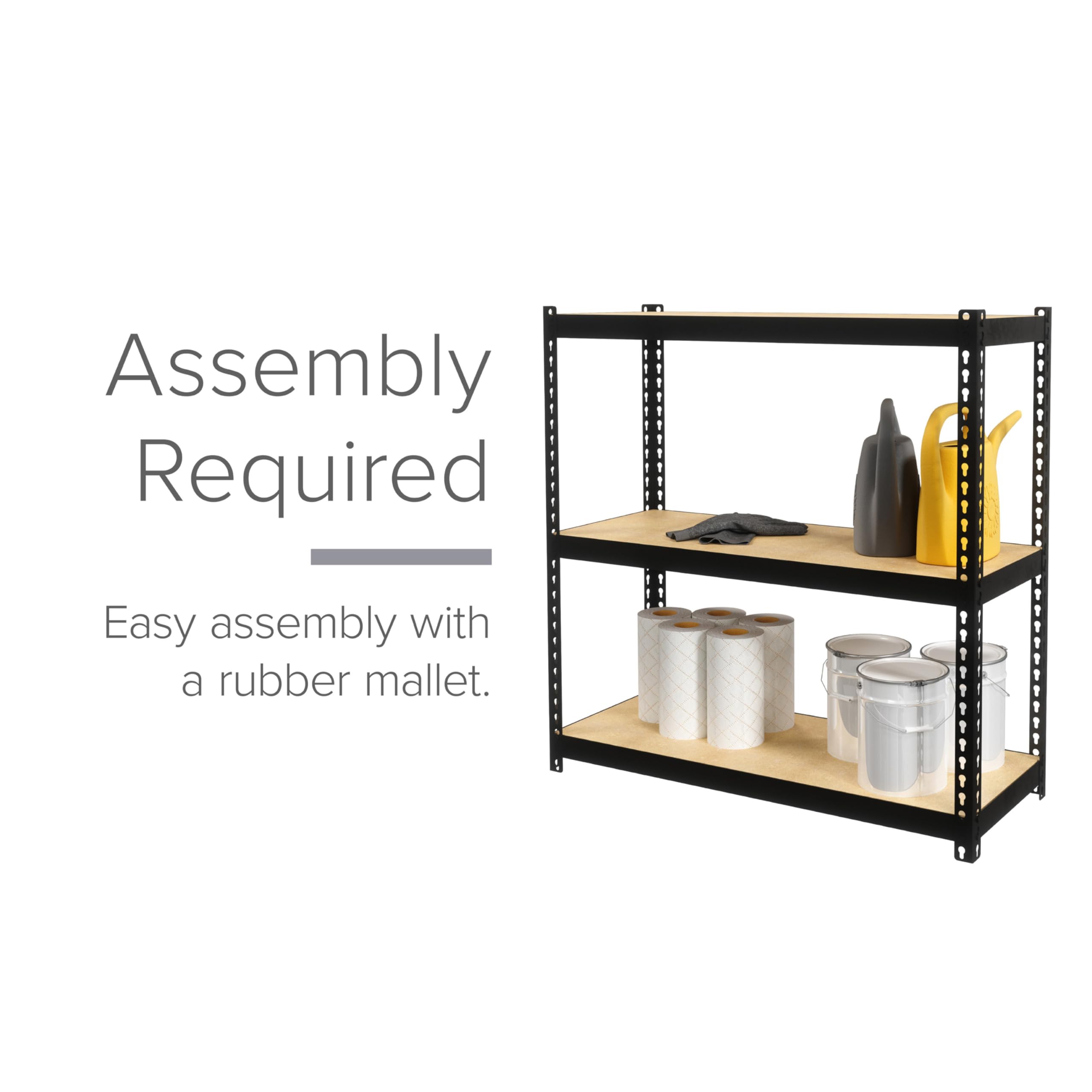 Hirsh Industries 3-Tier Heavy Duty Metal Shelving Unit - 12