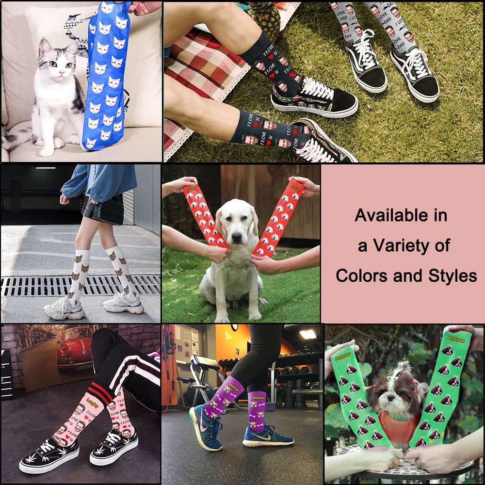 Custom Photo Socks - Personalized Face Socks for Men & Women | Upload Family Pictures | Unique Gift for Birthdays, Christmas & Couples - Fun Novelty Socks for Parties, Holidays & Special Occasions