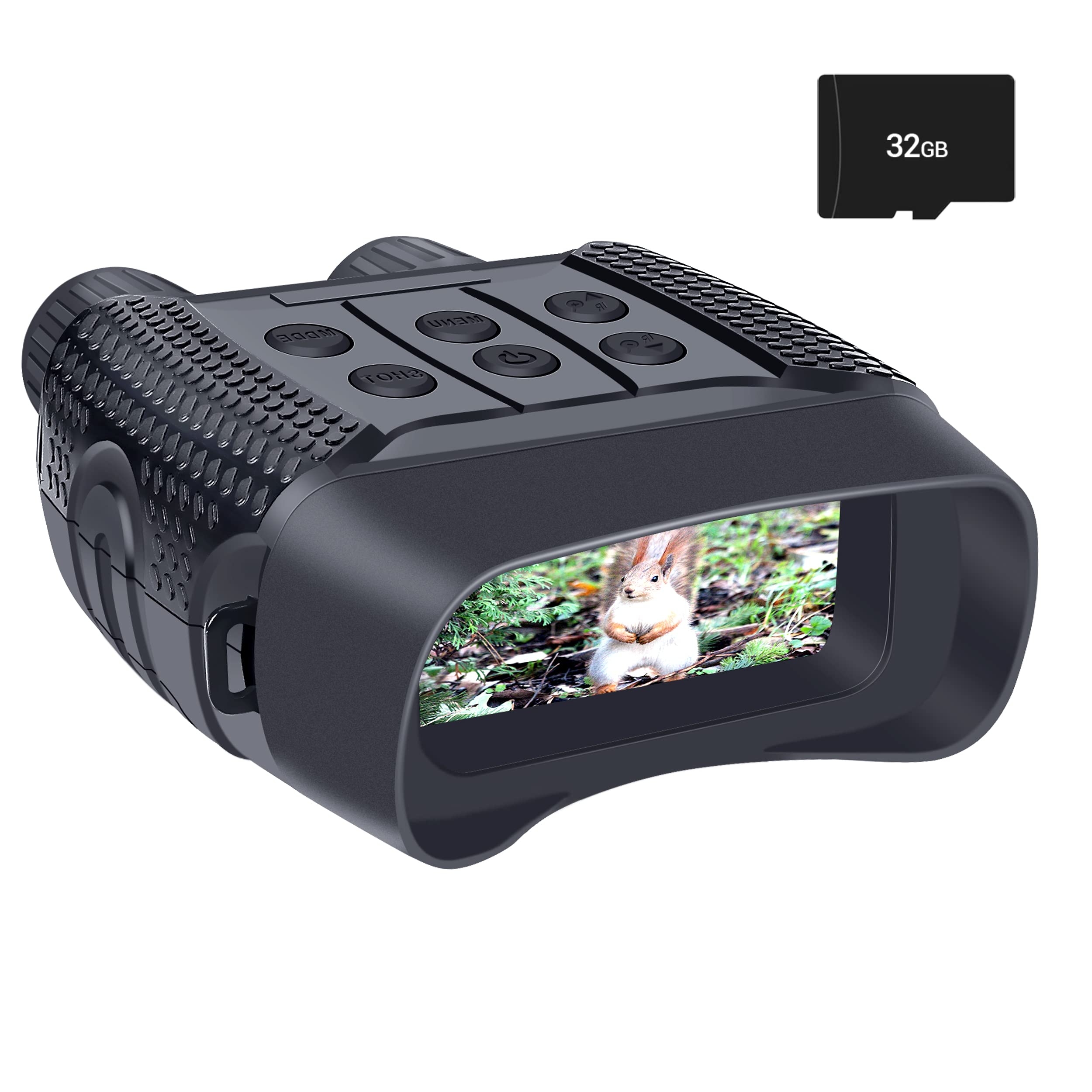 Digital Night Vision Goggles with Infrared - 3 Sensitivity Modes & 32GB Card for Adults & Kids | Hunting, Camping, Wildlife Observation | Perfect for Military, Security & Outdoor Adventures
