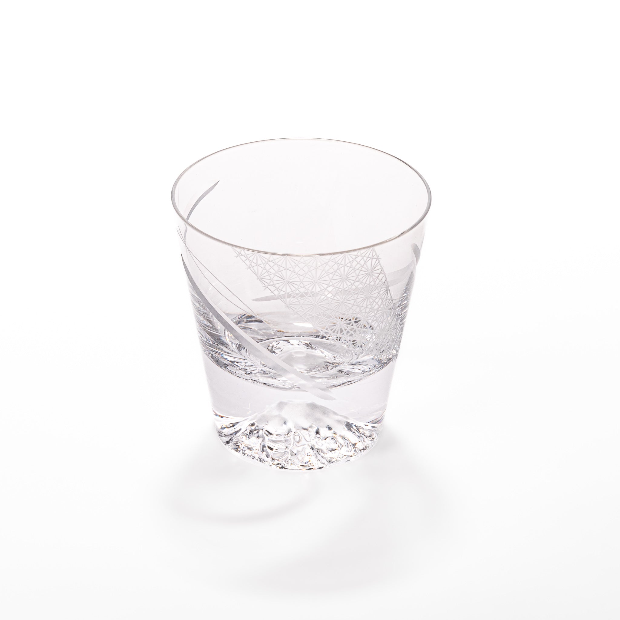 Tajima Mount Fuji Rocks Glass - Japanese Whiskey Tumbler with Breeze Design - Perfect for Scotch, Bourbon & Cocktail Drinking at Home Bar or Gift Giving