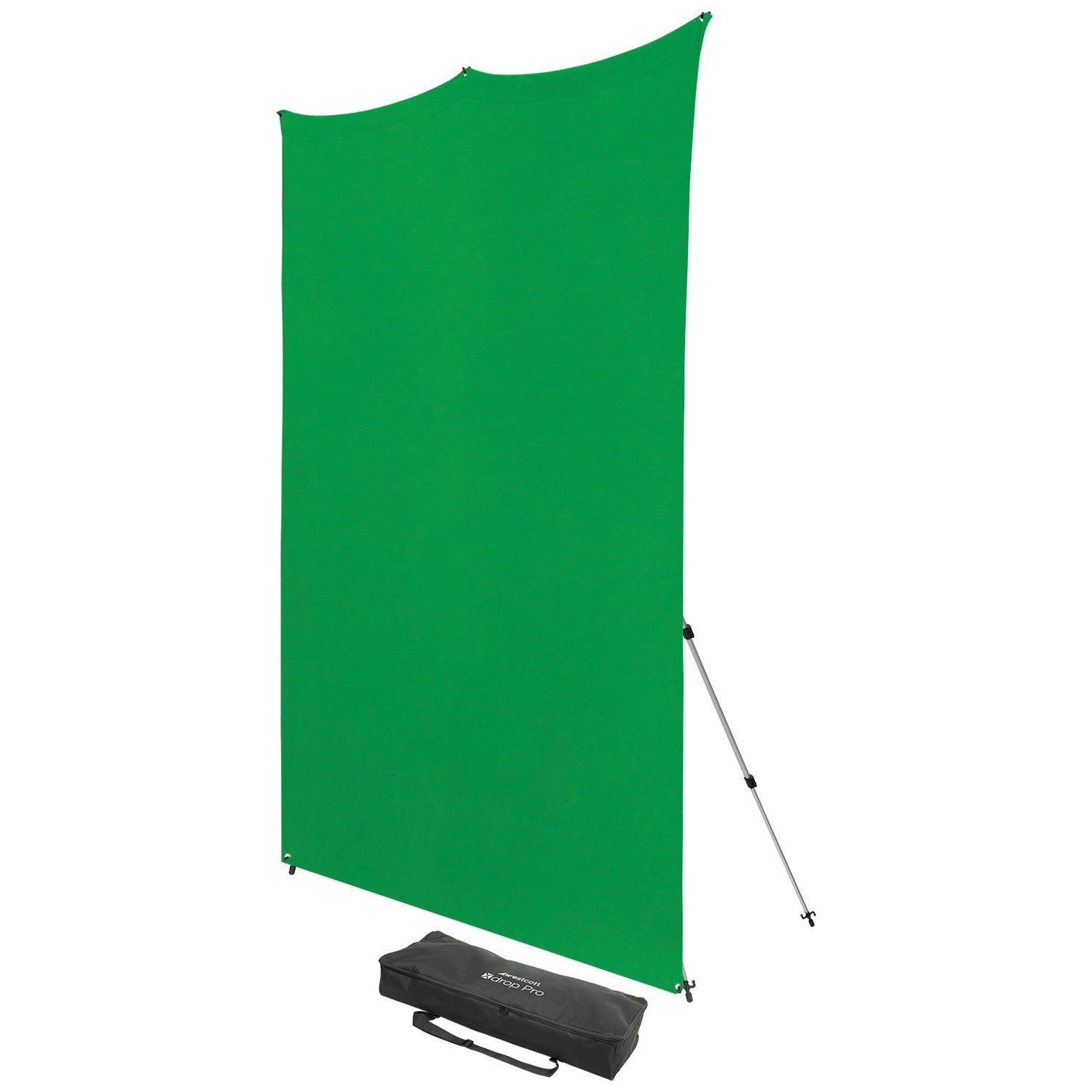 X Drop Pro Wrinkle Resistant Chroma Key Green Screen Backdrop Kit - 8' x 8' for Photography, Video Streaming & Virtual Backgrounds | Perfect for YouTube, Zoom & Content Creators