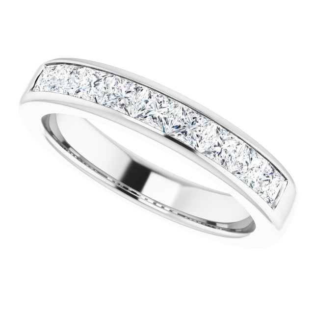 1.50 Carat Total Weight (CTW) Channel Set Princess Cut Diamond Men's Ring - Perfect for Weddings, Engagements & Anniversary Gifts