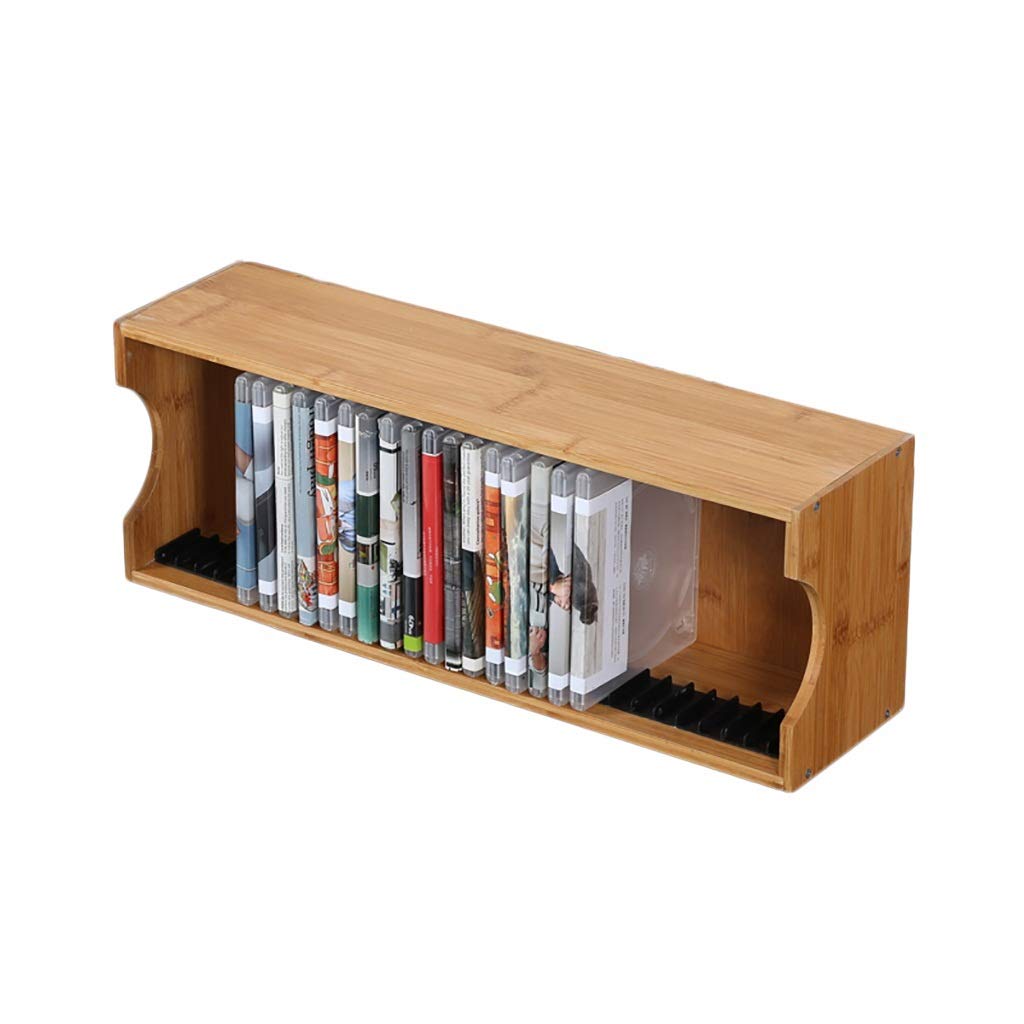 GWXJZ Solid Wood CD DVD Storage Rack - Organizer for PS4 Games, Blu-ray Discs & Media - Compact Desktop Shelf (L55.5 x W14.5 x H20CM) - Perfect for Gaming Rooms, Home Theaters & Office Organization