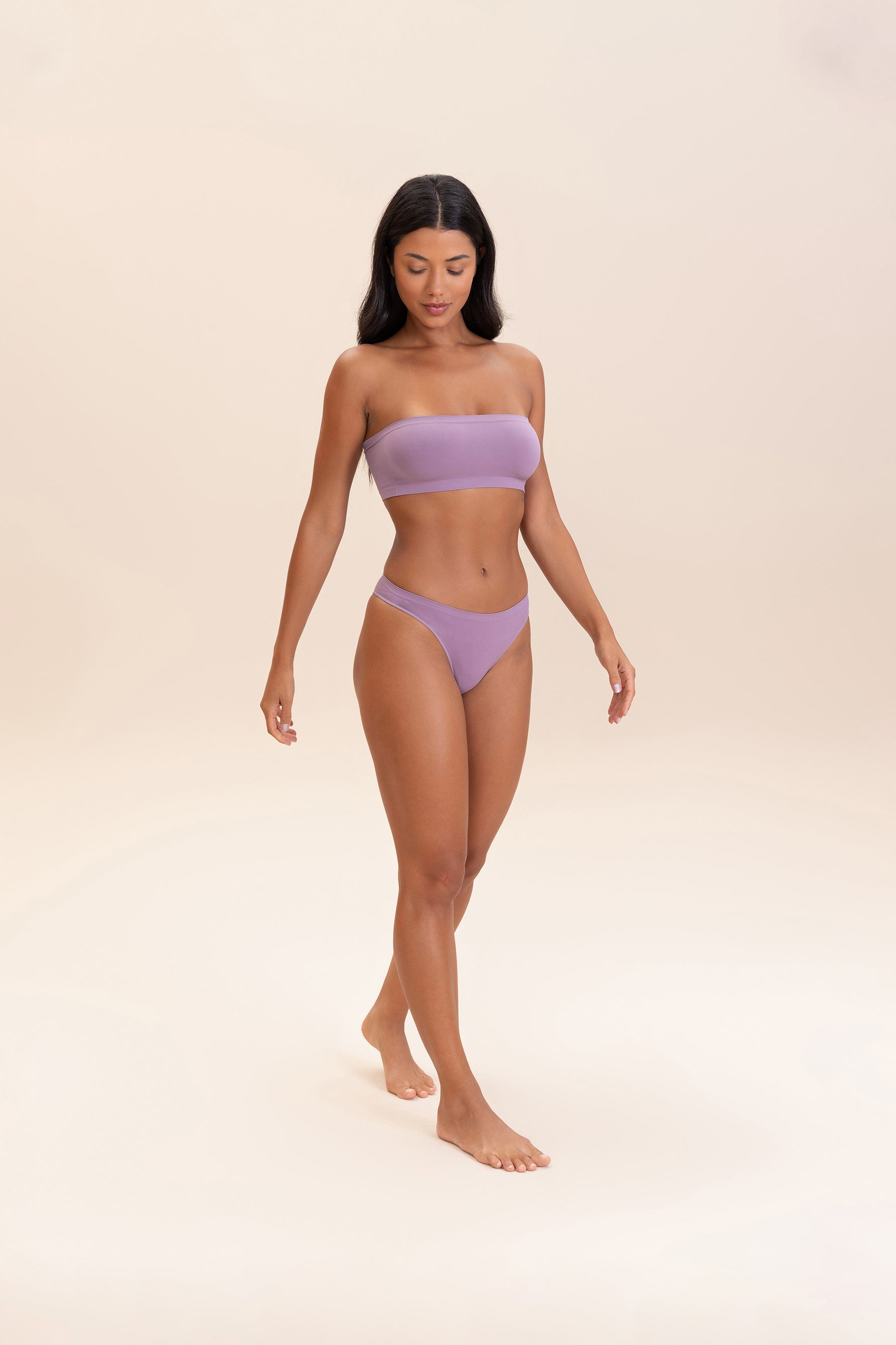 Seamless Basic Thong for Women - Soft Comfortable No Show Underwear - Perfect for Yoga, Workout & Everyday Wear