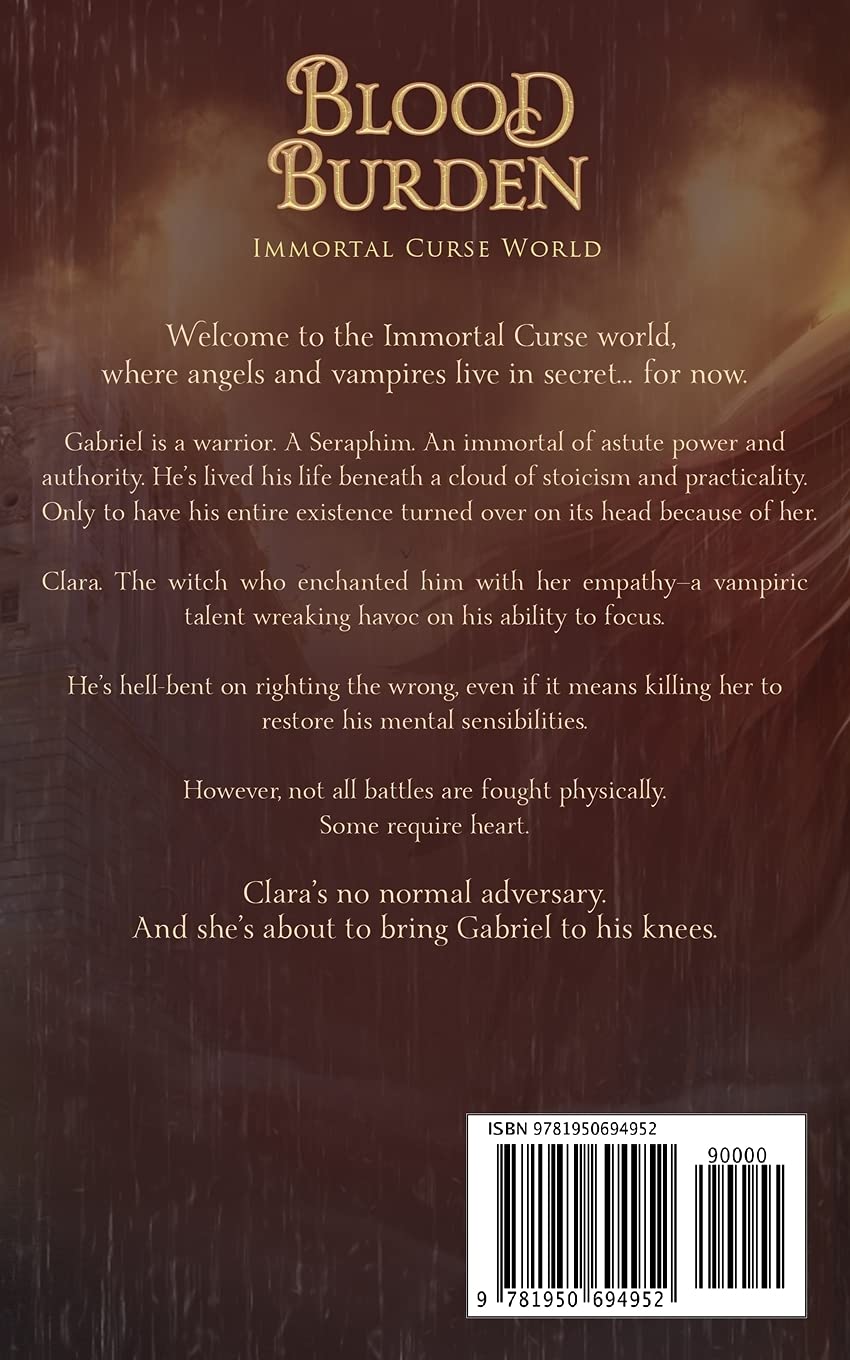 Blood Burden: A Dark Paranormal Romance Novel (Immortal Curse World Series) - Perfect for Vampire Fantasy Lovers & Gothic Romance Readers