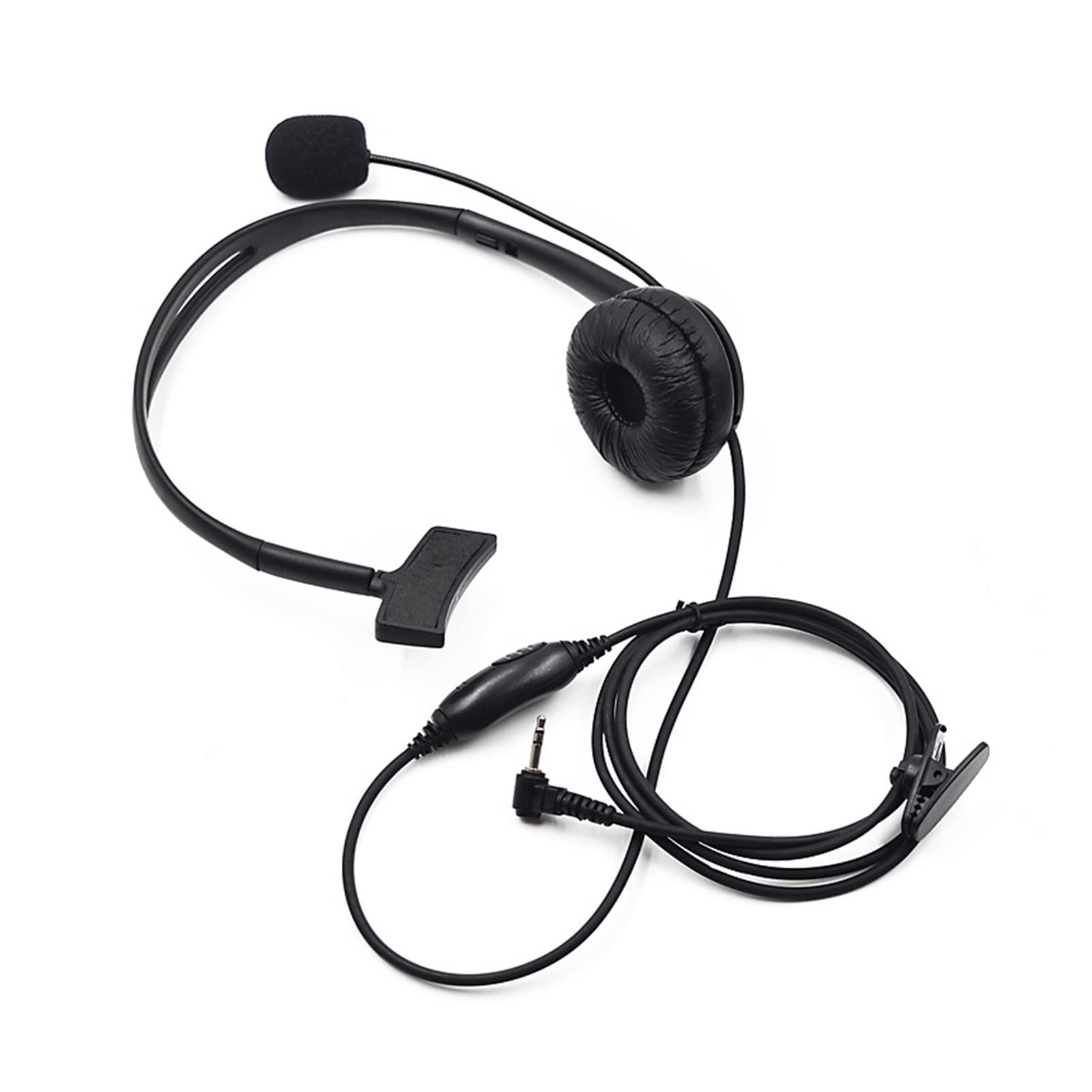 BMINO 1 Pin Boom Mic Earpiece Headset with PTT - Compatible with Motorola Talkabout Walkie Talkie T4 T5 T6 T7 T80 T5410 - Portable Radio Headphone for Security, Construction & Outdoor Communication