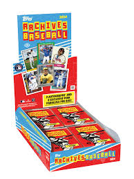 2024 Topps Archives Baseball Hobby Box - 24 Packs with Autograph & Memorabilia Cards - Collectible Trading Cards for Baseball Fans - Perfect for Collectors, Gifts, and Fantasy Sports Enthusiasts