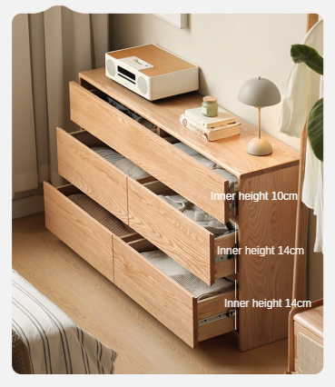 Solid Oak Wood Ultra Narrow Dressing Table - Compact Vanity Desk for Small Spaces, Bedroom, Apartment & Dorm Room