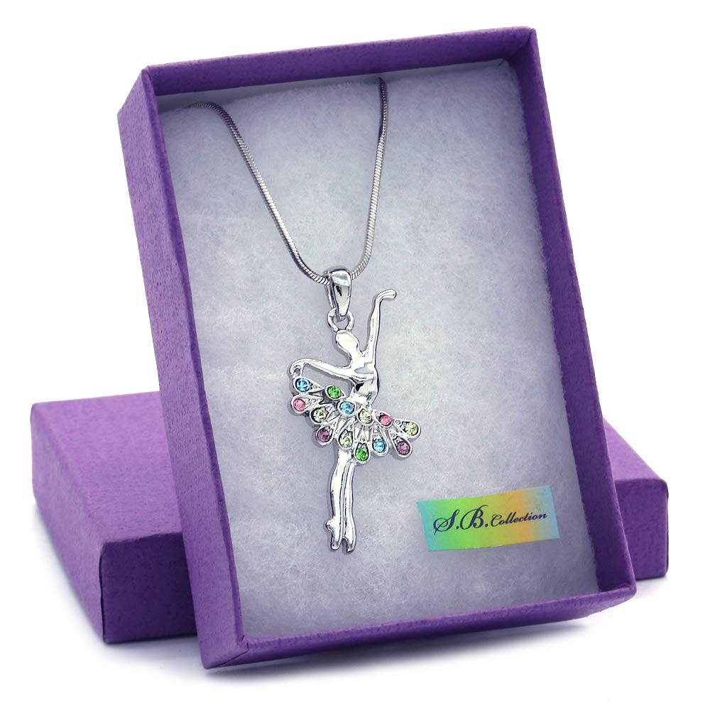 Elegant Ballerina Dancer Ballet Pendant Necklace - Sterling Silver Charm Jewelry Gift for Dancers, Ballet Lovers | Perfect for Performances, Recitals & Special Occasions