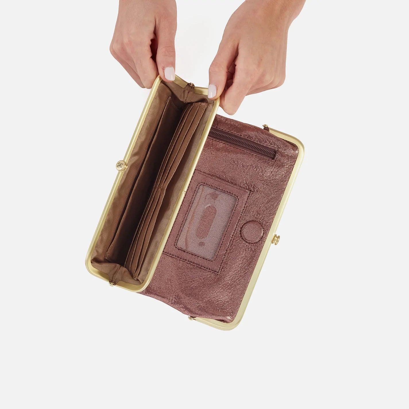 LAUREN Women's Leather Clutch Wallet - Stylish & Compact Crossbody Purse for Evening Parties, Weddings & Date Nights