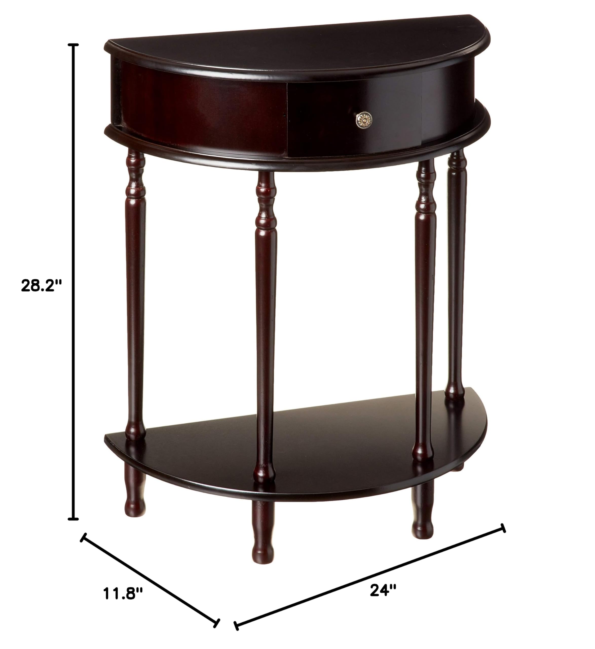 Frenchi Home Furnishing End Table with Storage Shelf - Modern Side Table for Living Room, Bedroom & Office - Nightstand with Sturdy Metal Frame & Wooden Top