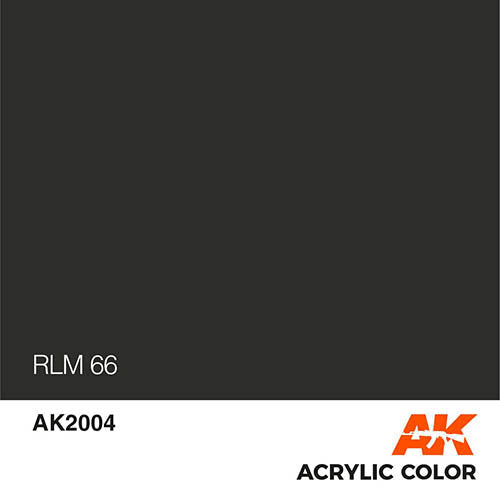 AK Interactive AK2004 Air Series RLM 66 Black Grey (Schwarzgrau) Acrylic Paint - 17mL Bottle for Scale Model Aircraft & Military Miniatures Painting