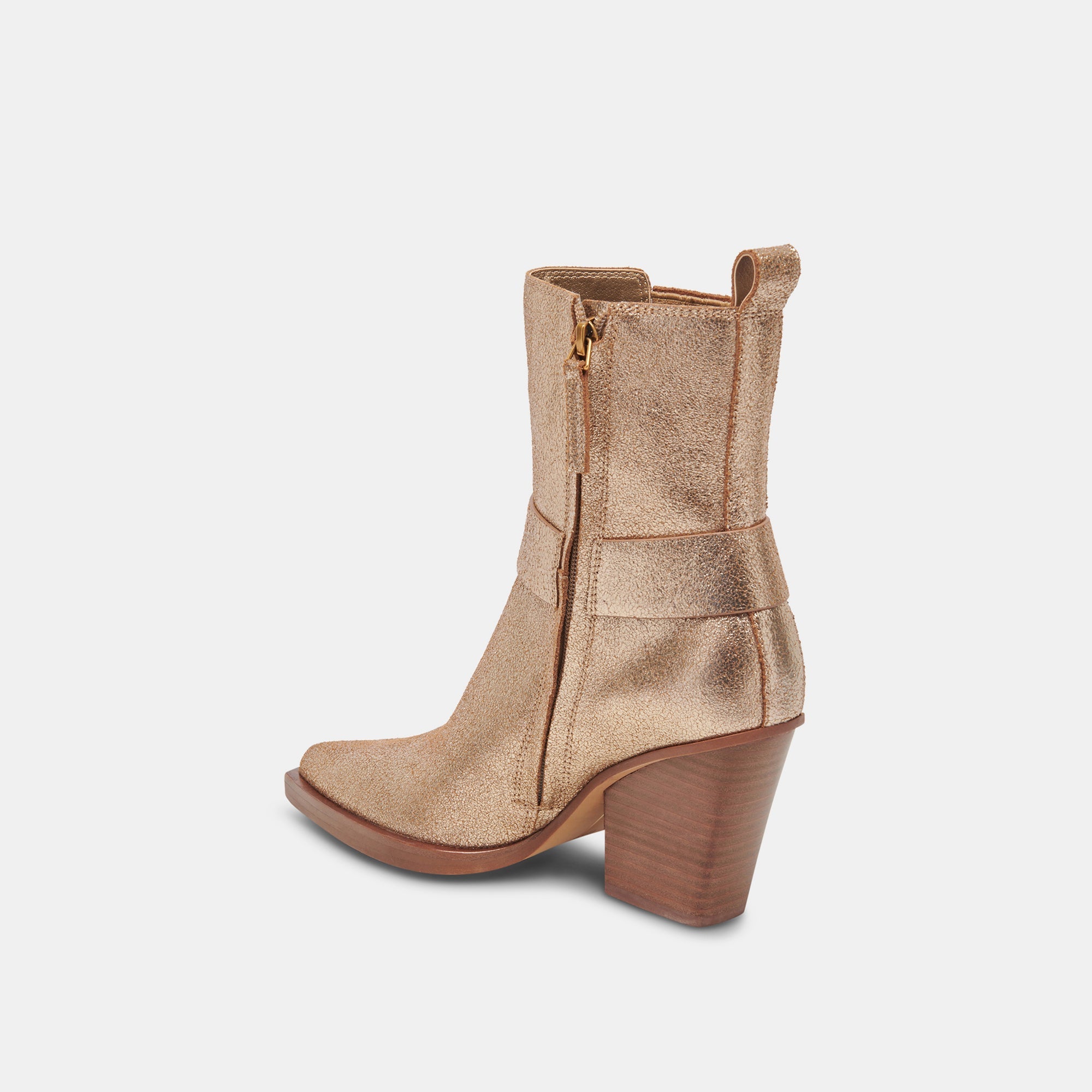 Bounty Boots Rose Gold Distressed Leather Ankle Boots for Women - Stylish Vintage Fashion Footwear for Casual Outings & Night Out