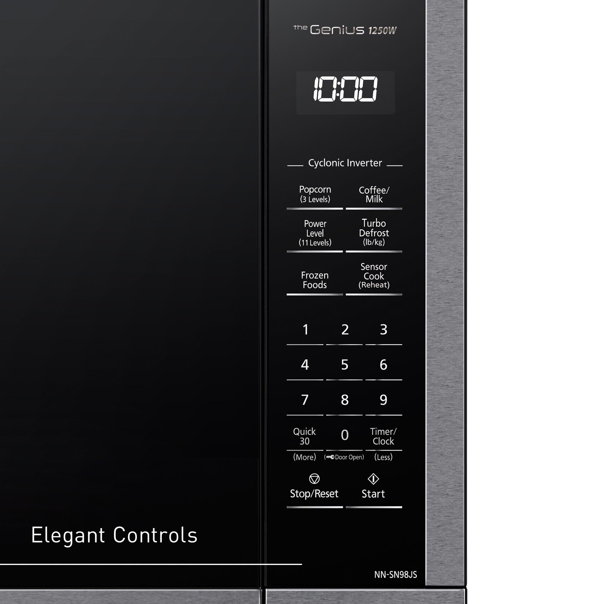 Panasonic NN-SN98JS 2.2 Cu. Ft. Stainless Steel Countertop Microwave Oven - Perfect for Small Kitchens, Dorms & Office Break Rooms