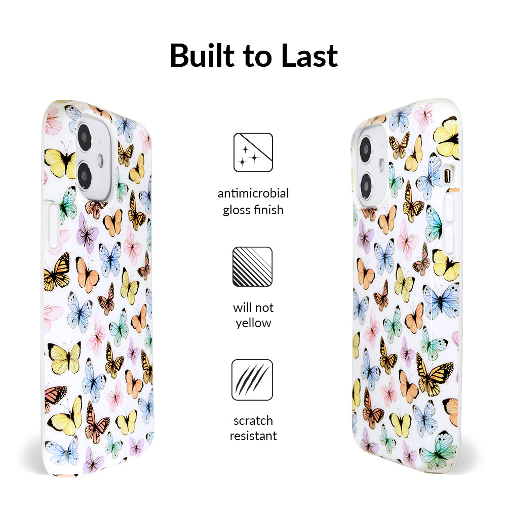 Butterfly Design iPhone Case - Elegant & Protective Phone Cover for iPhone 13/14/15 - Perfect for Nature Lovers & Fashion Accessories