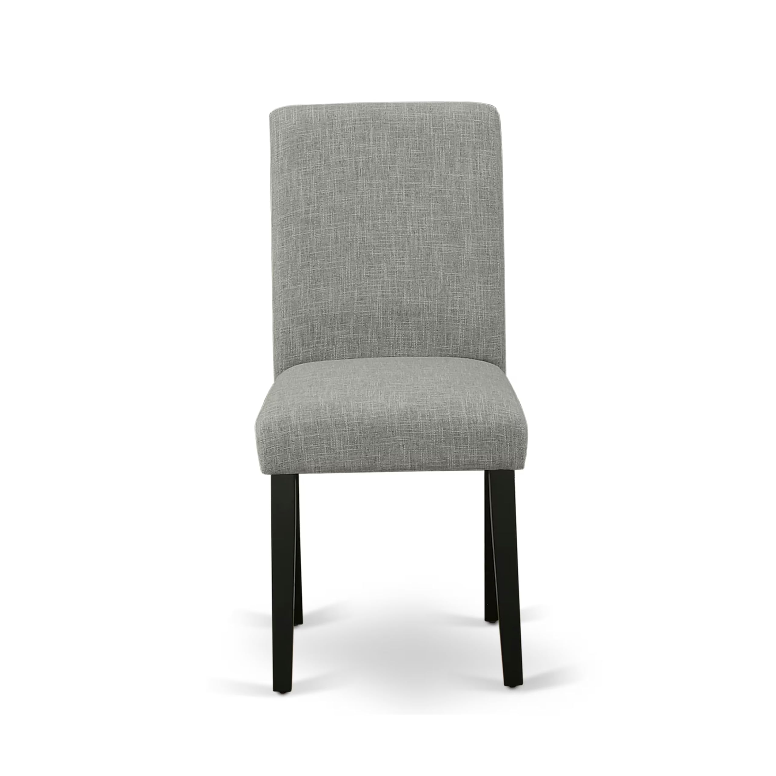 East West Furniture 5-Piece Kitchen Table Set for 4 - Rectangle Dining Table with V-Legs & 4 Shitake Linen Fabric Parson Chairs, 40x72 Inch, Multi-Color - Perfect for Small Dining Rooms, Breakfast Nooks & Cozy Family Meals