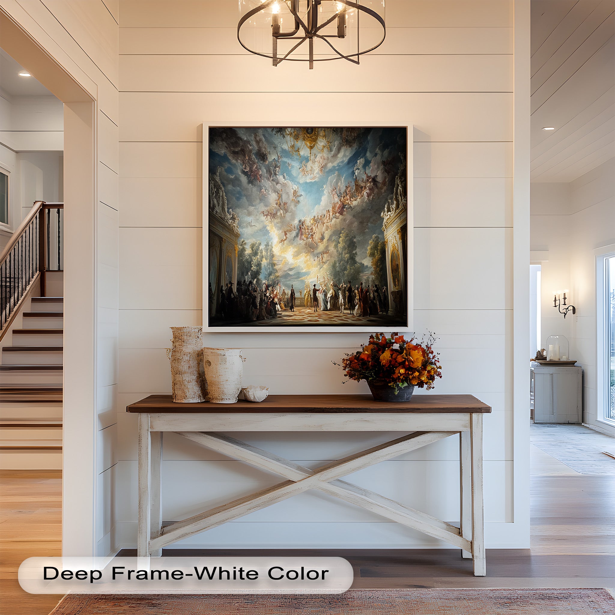 Baroque Heaven - Grand Ballroom Oil Painting | Classic Artwork for Home Decor, Office & Gallery | Perfect for Living Room, Dining Area & Wall Display