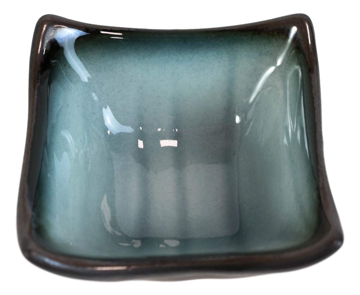 Ebros Aquamarine Porcelain Condiment Dishes - Zen Ocean Gradient for Restaurants & Home Use