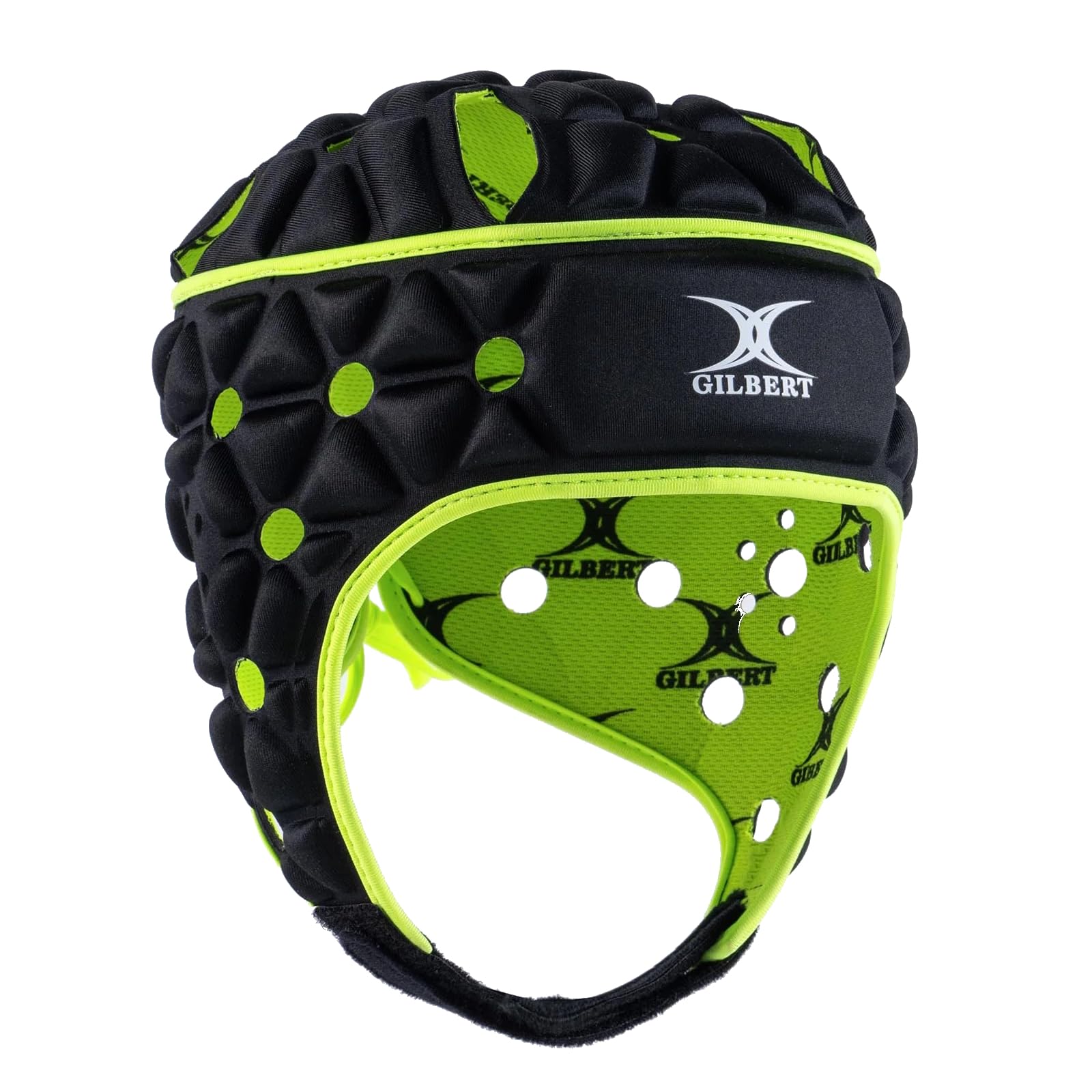 Gilbert AIR HEADGUARD - Black Rugby Head Protection Gear for Training & Matches | Lightweight Breathable Rugby Helmet for Men & Women