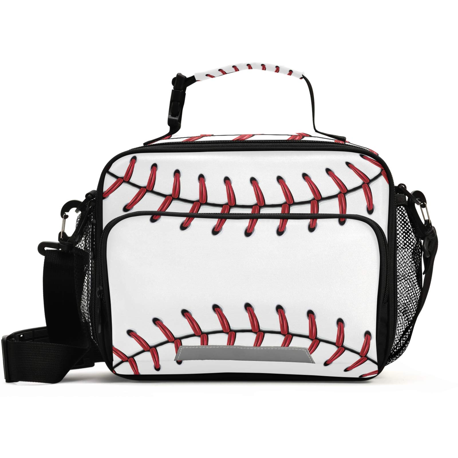 Insulated Softball & Baseball Themed Lunch Bag with Adjustable Shoulder Strap - Reusable Cooler Tote for Work, Picnic, Sports Games | Perfect for Women & Men