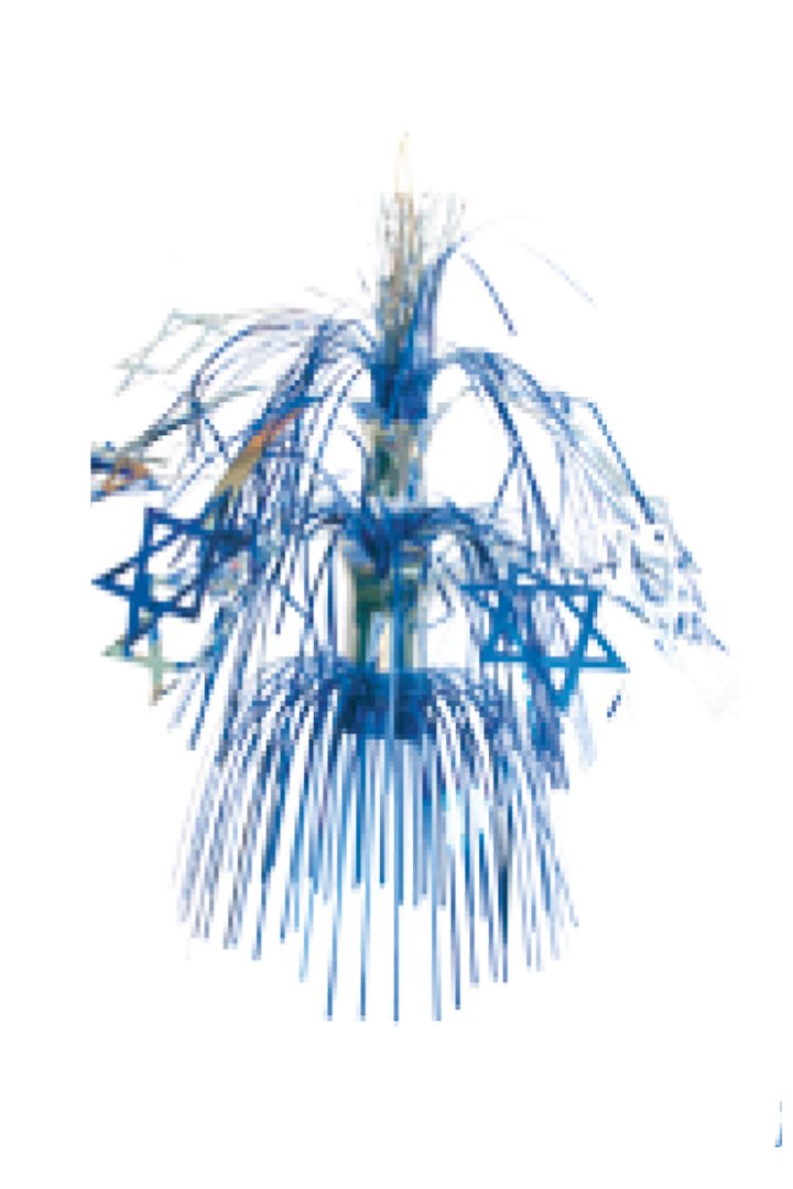 Star of David Foil Chandelier - Elegant Magen David Sukkah Decoration for Jewish Holidays | Perfect for Hanukkah, Passover & Synagogue Decor