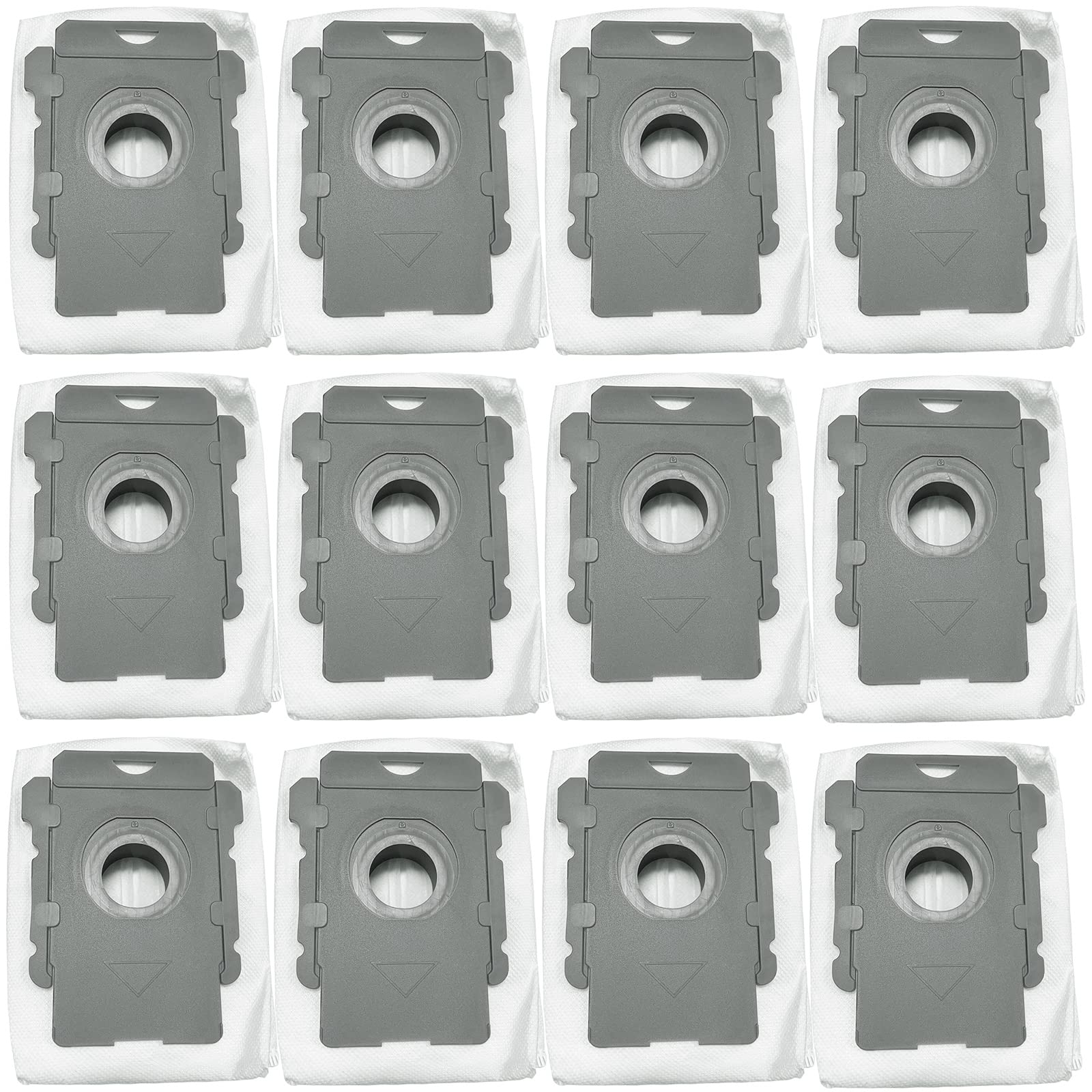 12 Pack Replacement Roomba Bags - Compatible with i, j, s Series Robot Vacuums | Durable Dust & Dirt Disposal Bags | Reusable Trash Bags for Easy Home Cleaning & Pet Hair Management