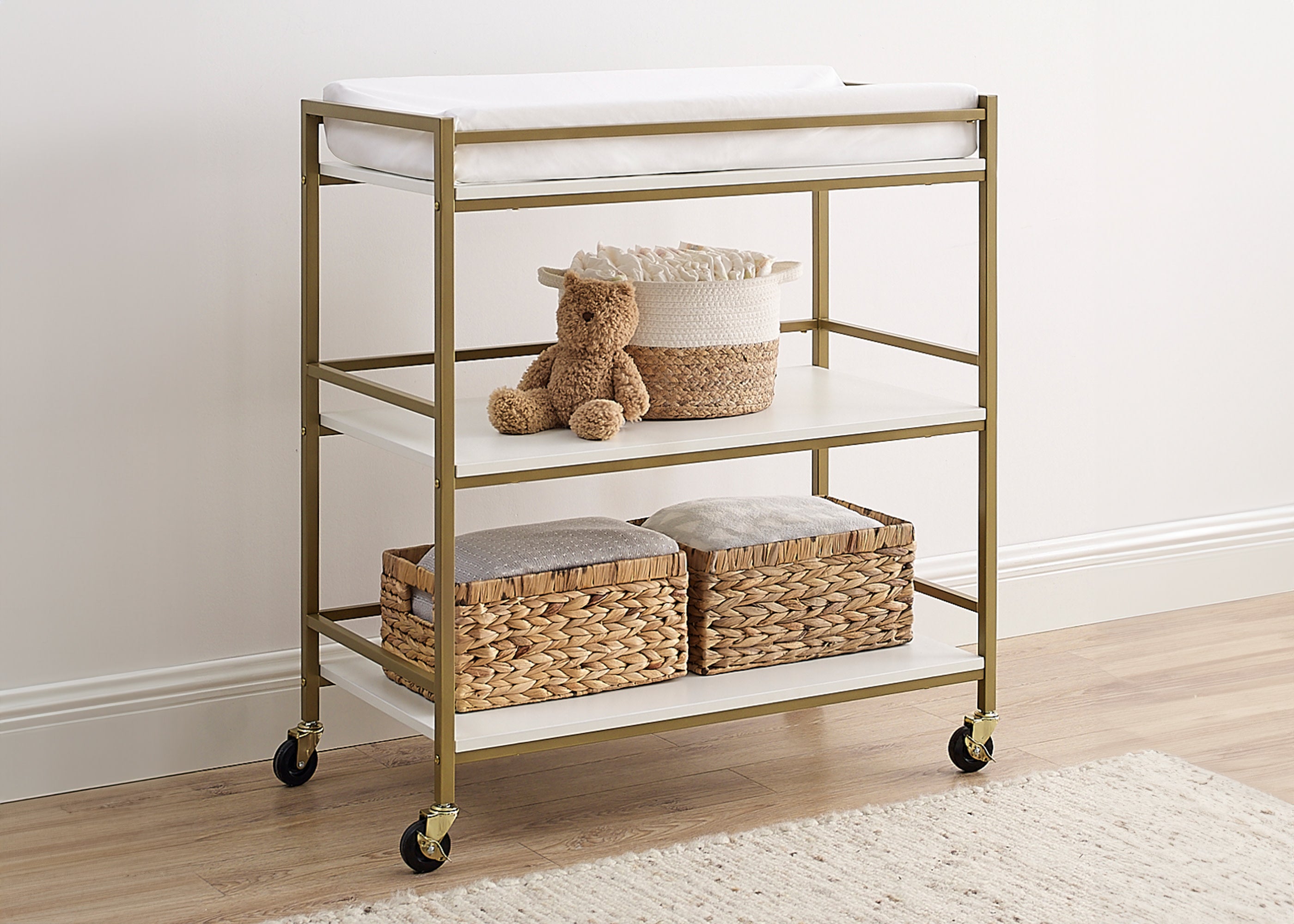 Natural Jade Baby Changing Table - Safe & Stylish Nursery Furniture for Newborns & Toddlers - Perfect for Diaper Changes, Baby Care & Nursery Organization