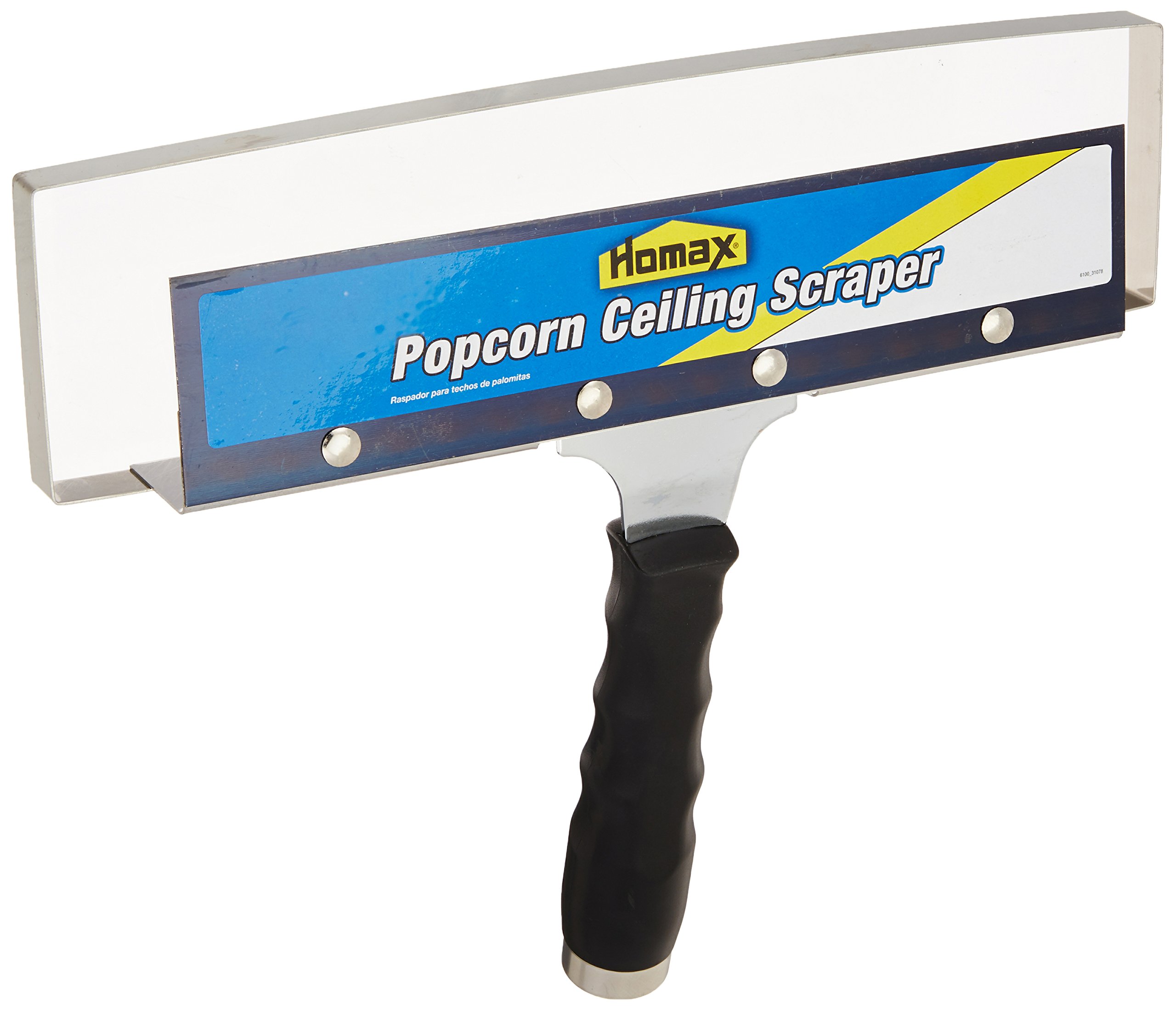 Homax 6100 12-Inch Black Ceiling Texture Scraper - Professional Drywall Tool for Smoothing Walls & Removing Popcorn Ceilings - Perfect for Home Renovation & DIY Projects