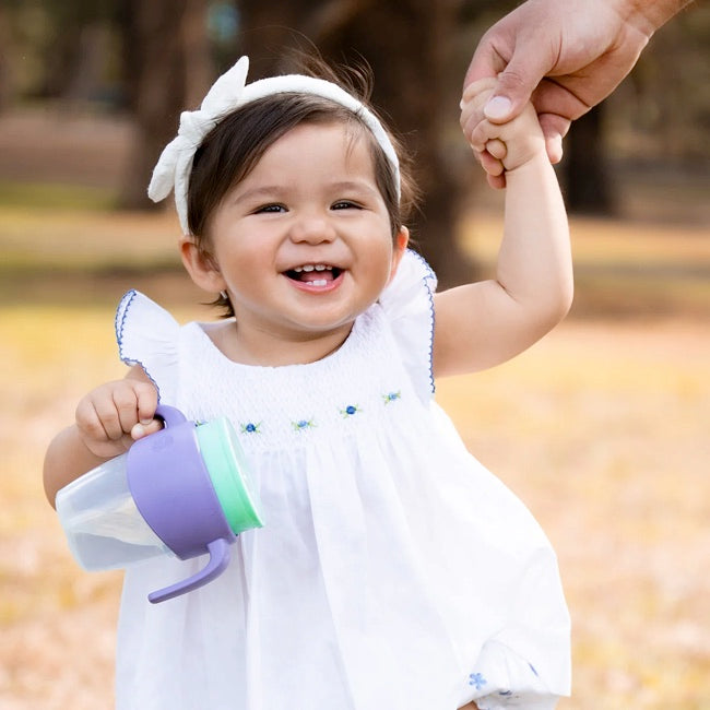 Bbox 360 Cup 250ml - Leak Proof Toddler Sippy Cup with Handles | BPA Free Baby Drinking Cup | Perfect for Travel, Daycare & Learning Independence | Lilac Pop Color