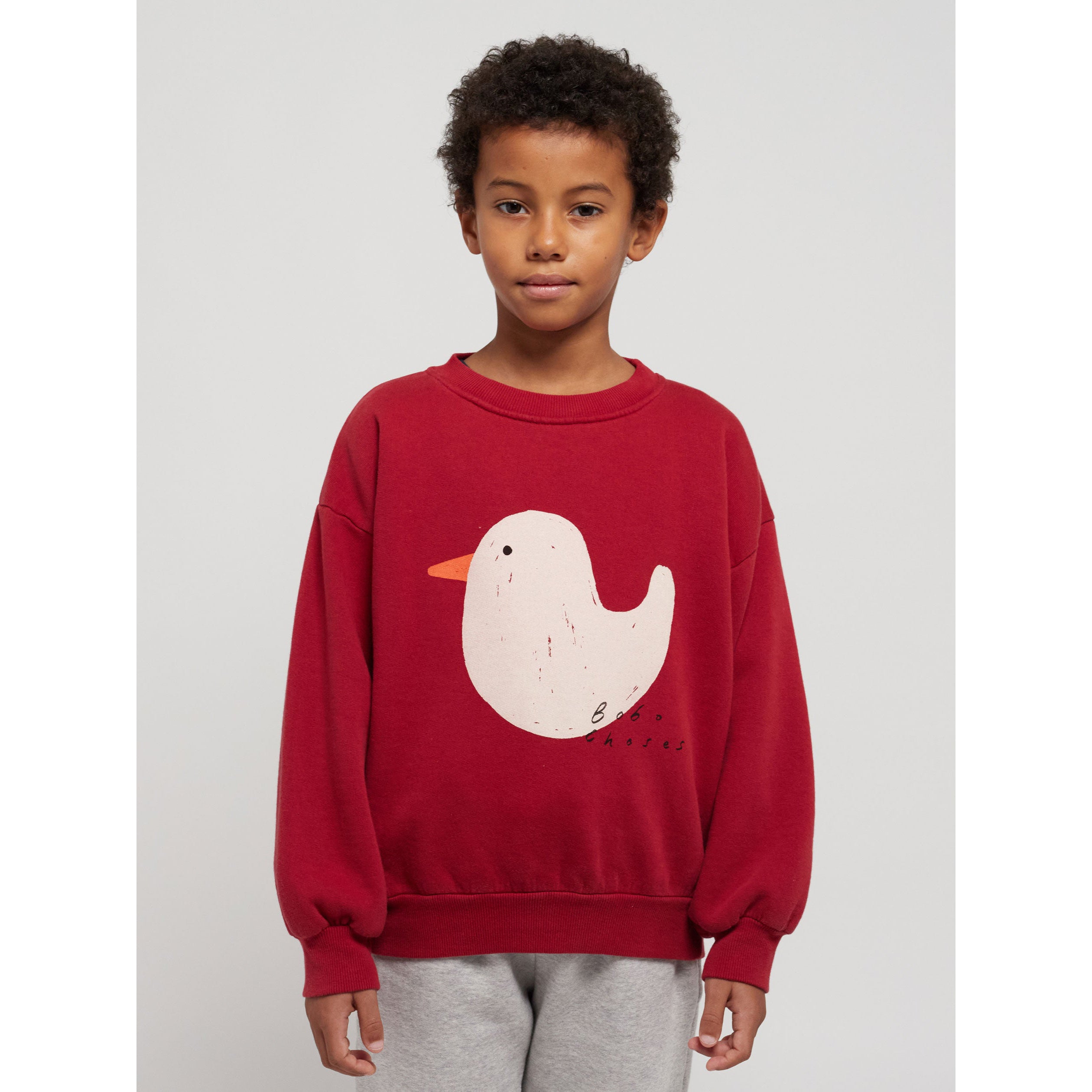 Bobo Choses Kids Rubber Duck Printed Sweatshirt - Soft & Comfortable Cotton Pullover for Boys & Girls - Perfect for Playdates, School & Casual Outings