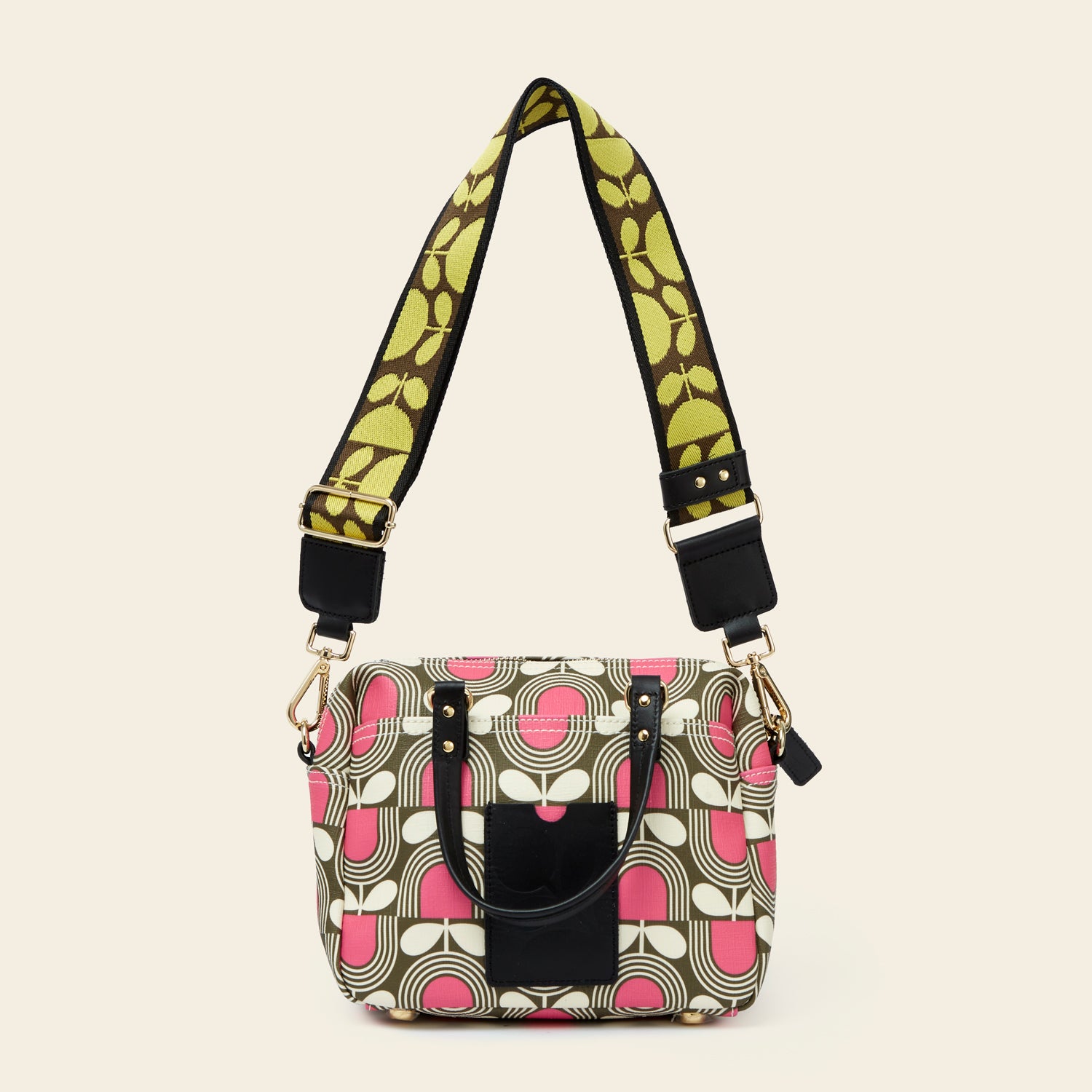 Mini Flynn Crossbody Bag - Striped Tulip Fuchsia Shoulder Purse for Women | Trendy Casual & Travel Accessory | Perfect for Shopping, Work & Date Nights