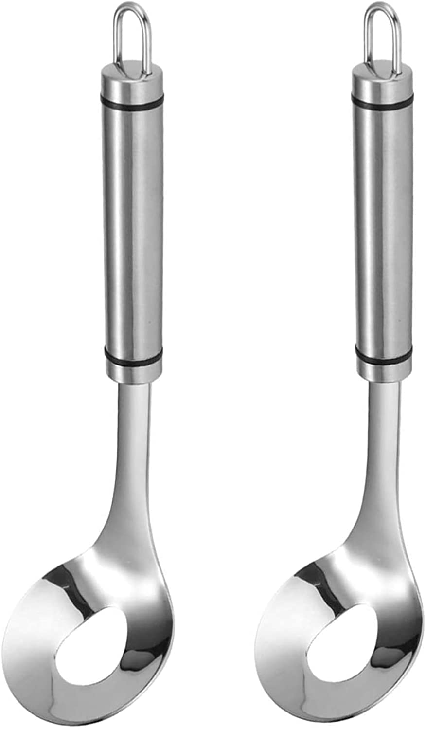 Stainless Steel Meatball Maker Spoon with Hole - 2 Pack Non-Stick Meat Ball Scooper for Cooking, Fish Balls & Rice Balls - Perfect Kitchen Tool for Home Chefs & Meal Prep (Silver) | Ideal for Italian Dishes, Asian Cuisine & Family Dinners